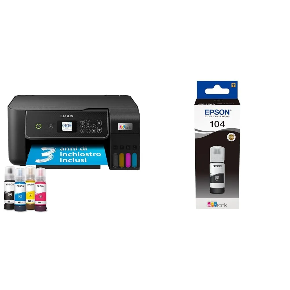 Epson EcoTank ET-2870: Stampa senza cartucce, risparmio garantito e flacone extra nero incluso