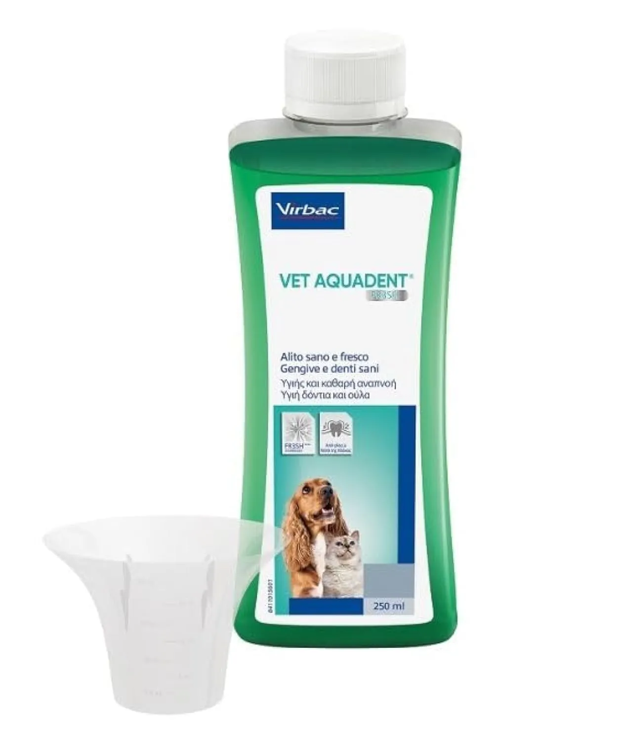 VET AQUADENT FR3SH Soluzione per Igiene Orale Cani e Gatti - 250 ml