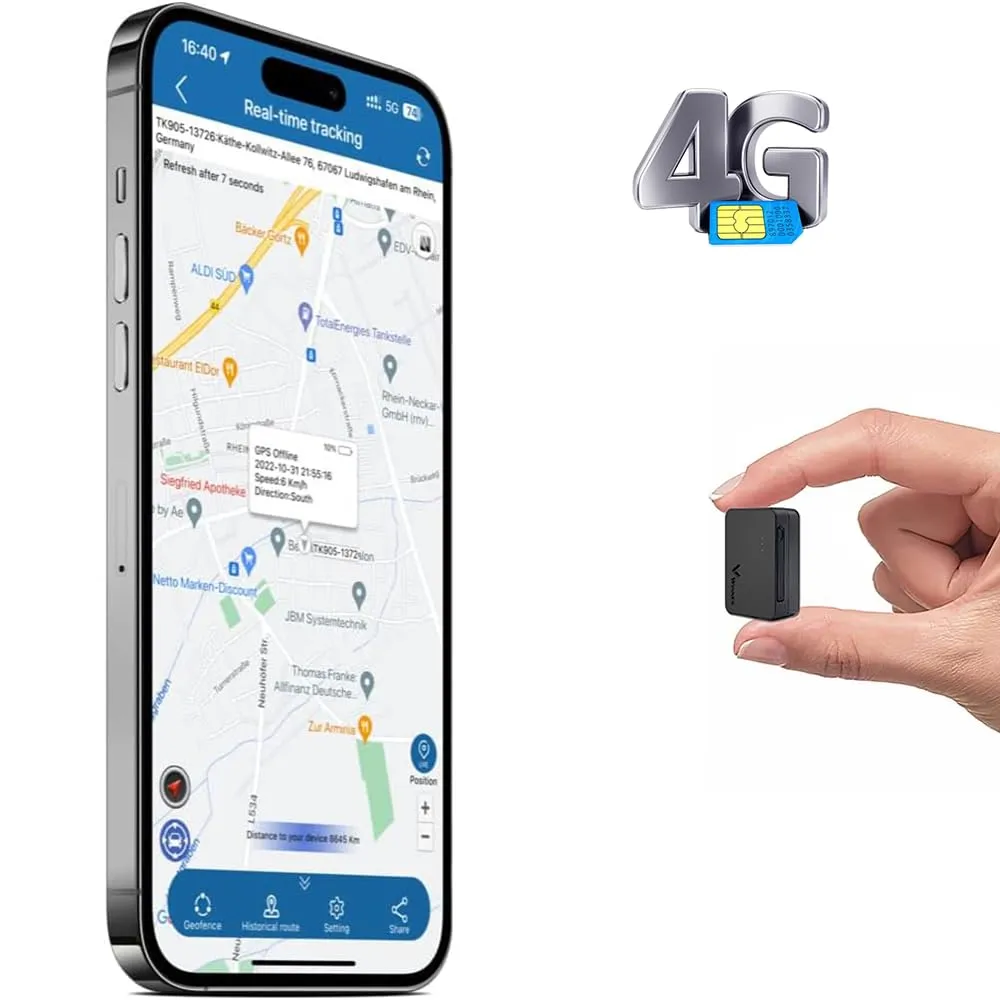 Localizzatore GPS 4G Mini TK903 per Auto con Batteria a Lunga Durata