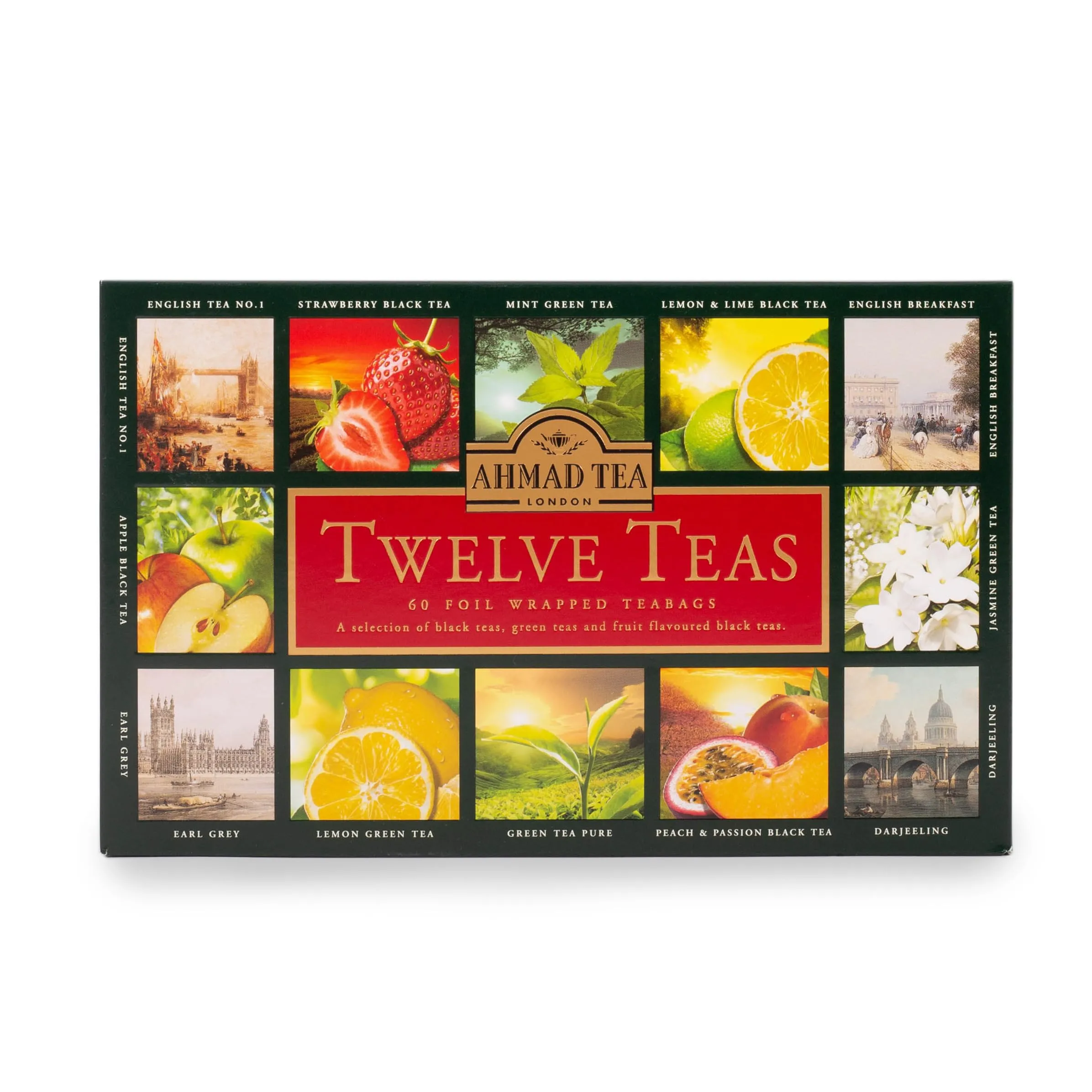 Ahmad Tea Twelve Selection - Assortimento di Tè Neri, Verdi e Fruttati