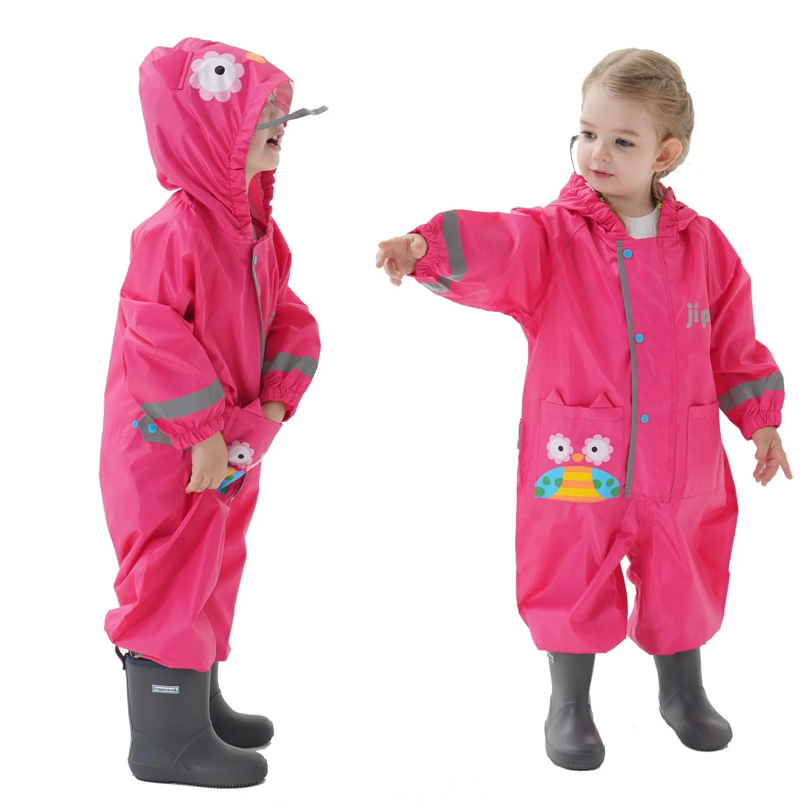 Baogaier Impermeabile da Pioggia Bambine: Gufo Rosa - Protezione e Stile per le Giornate Piovose