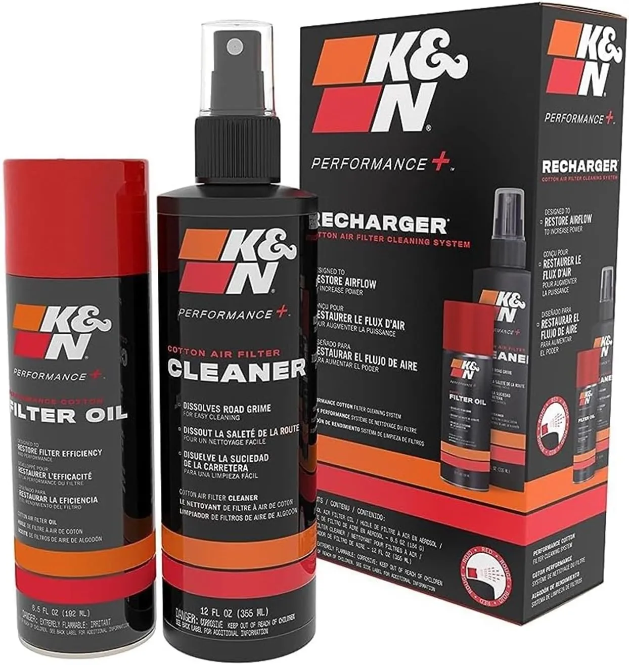 Kit di Pulizia Filtro K&N 99-5003EU: Olio e Detergente