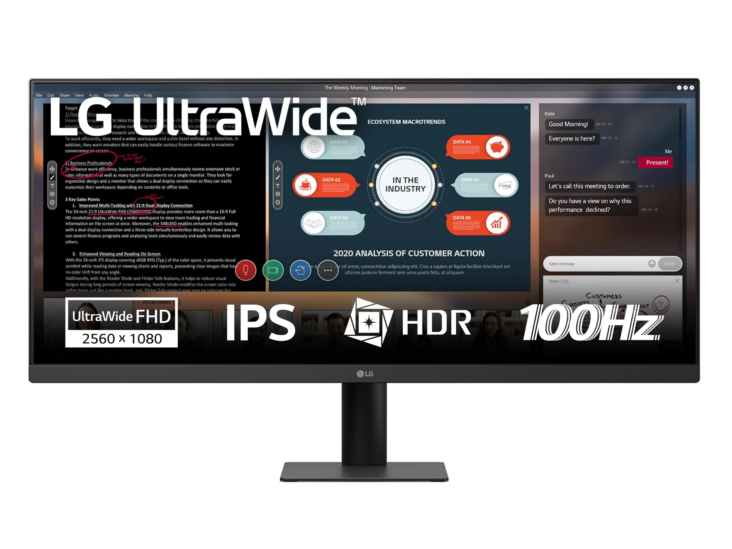 LG 29U511A Monitor UltraWide 21:9 29" IPS WFHD 100Hz HDR10