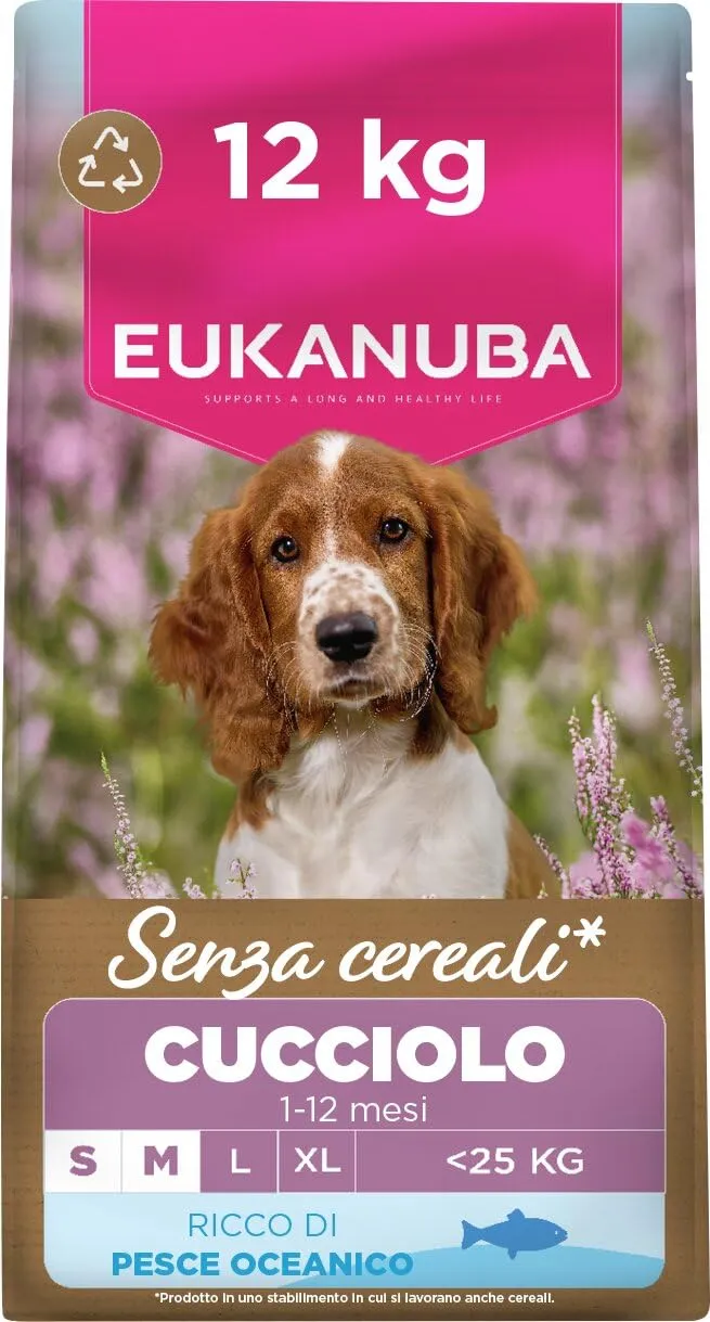 Eukanuba Grain Free Puppy Pesce - Mangime Secco per Cuccioli di Taglia Piccola e Media