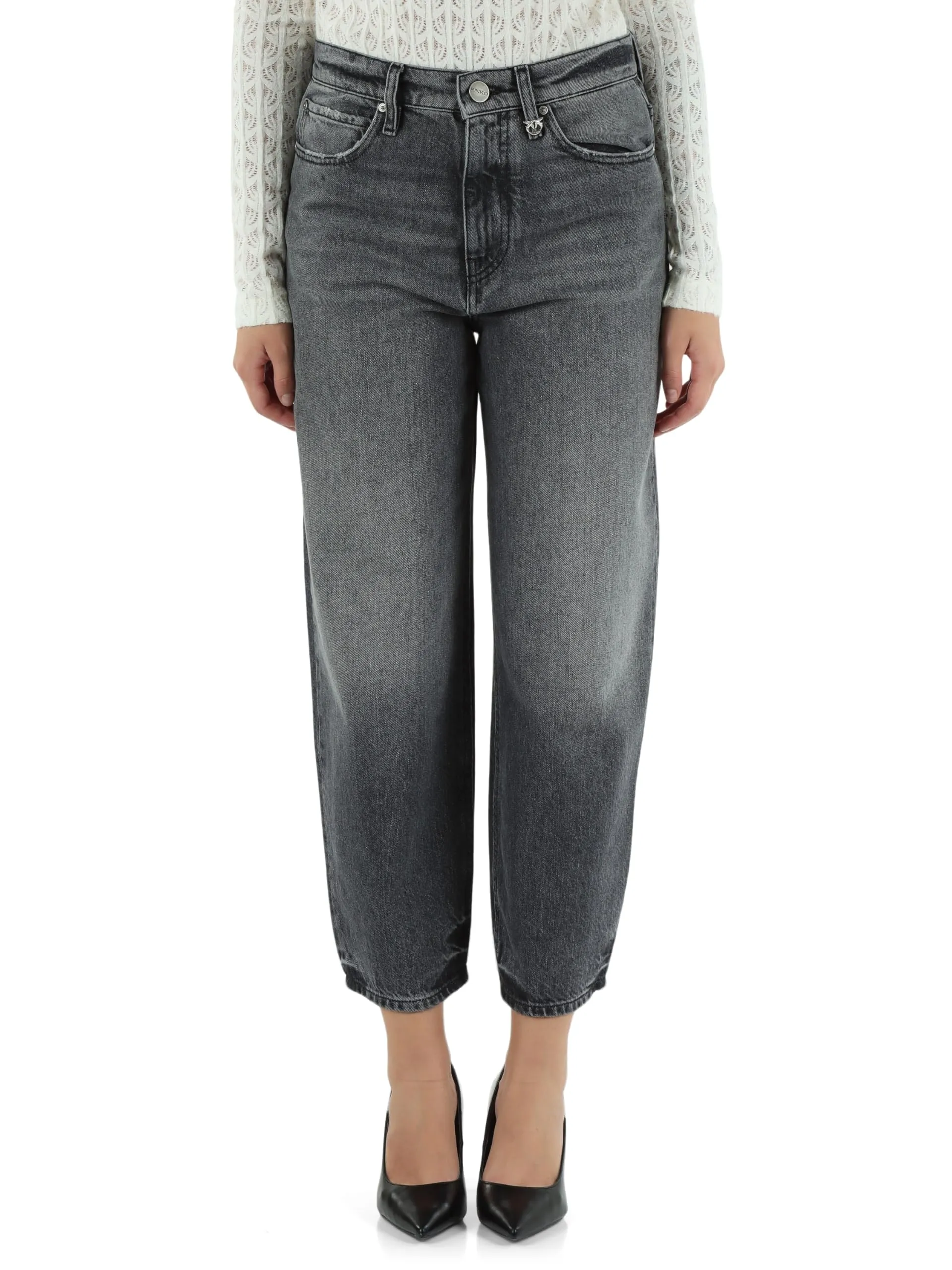 Jeans Balloon Donna Pinko Estelle Grigio