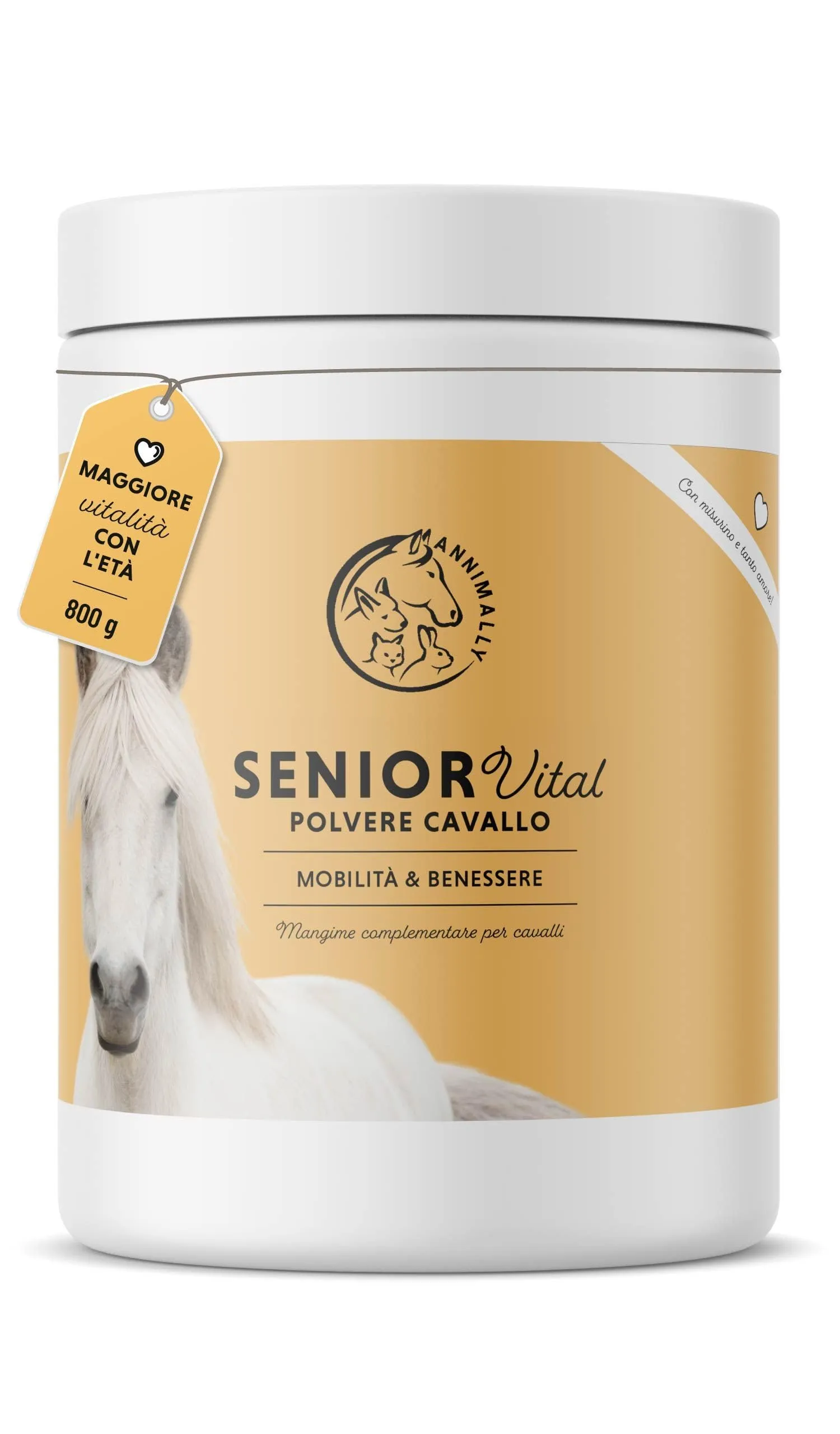 Senior Vital Polvere per Cavalli con MSM, Glucosamina e Artiglio del Diavolo