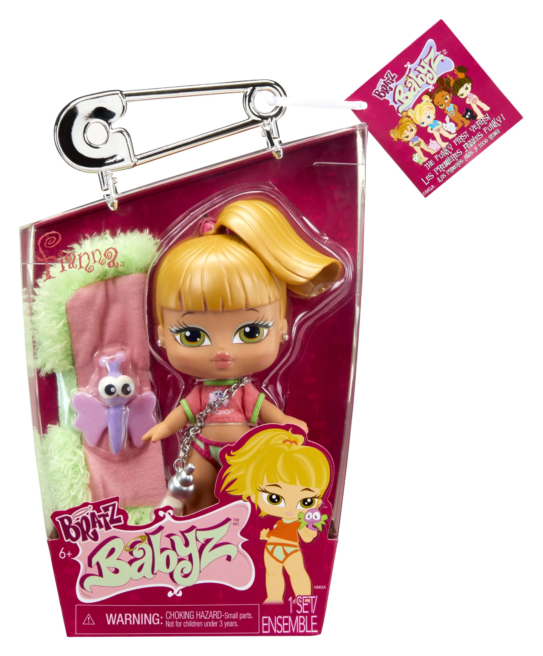 Bratz Babyz - Bambola Alla Moda da Collezione - Fianna - Con Abiti Veri e Animale Domestico