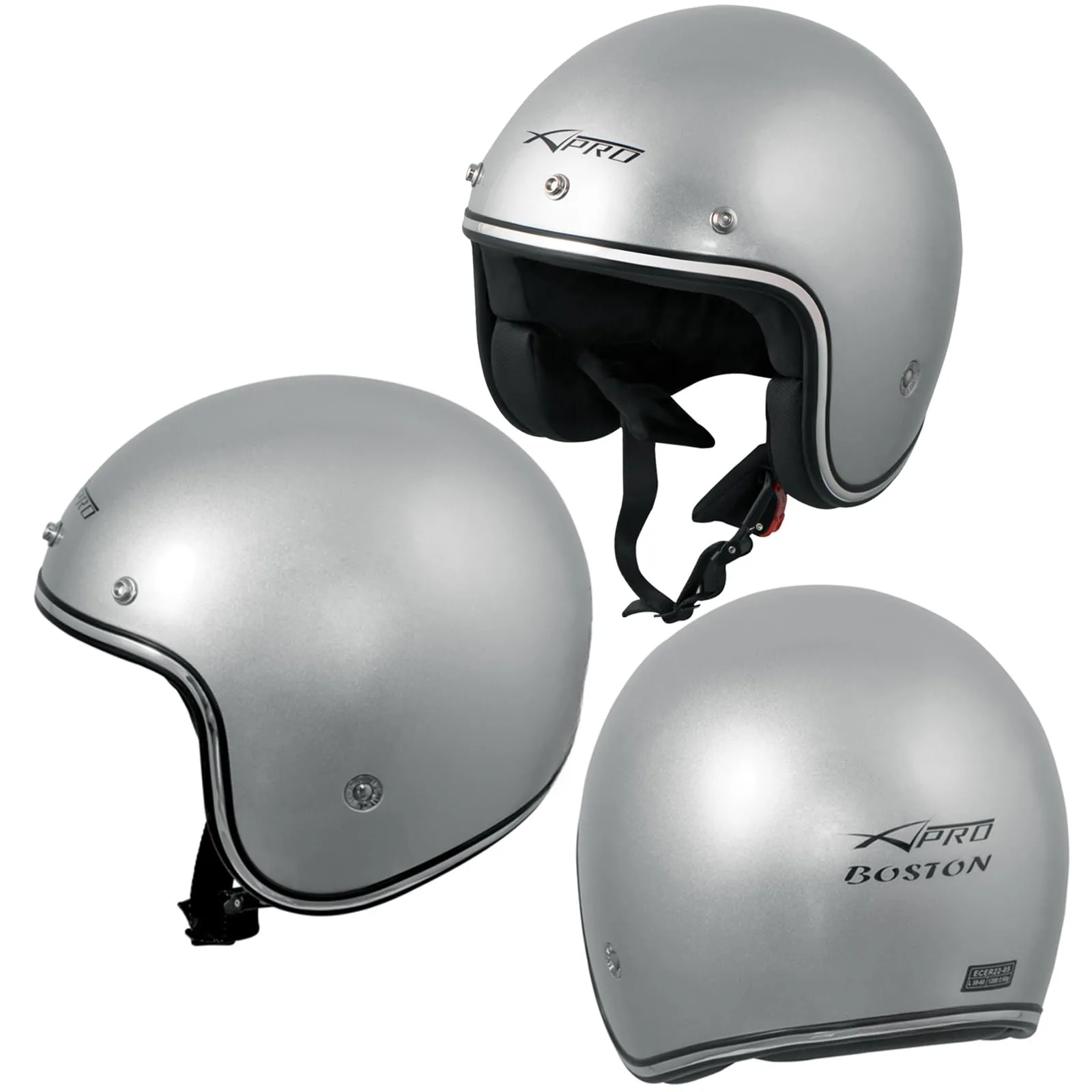 A-Pro Casco Moto Jet Omologato ECE 22-06