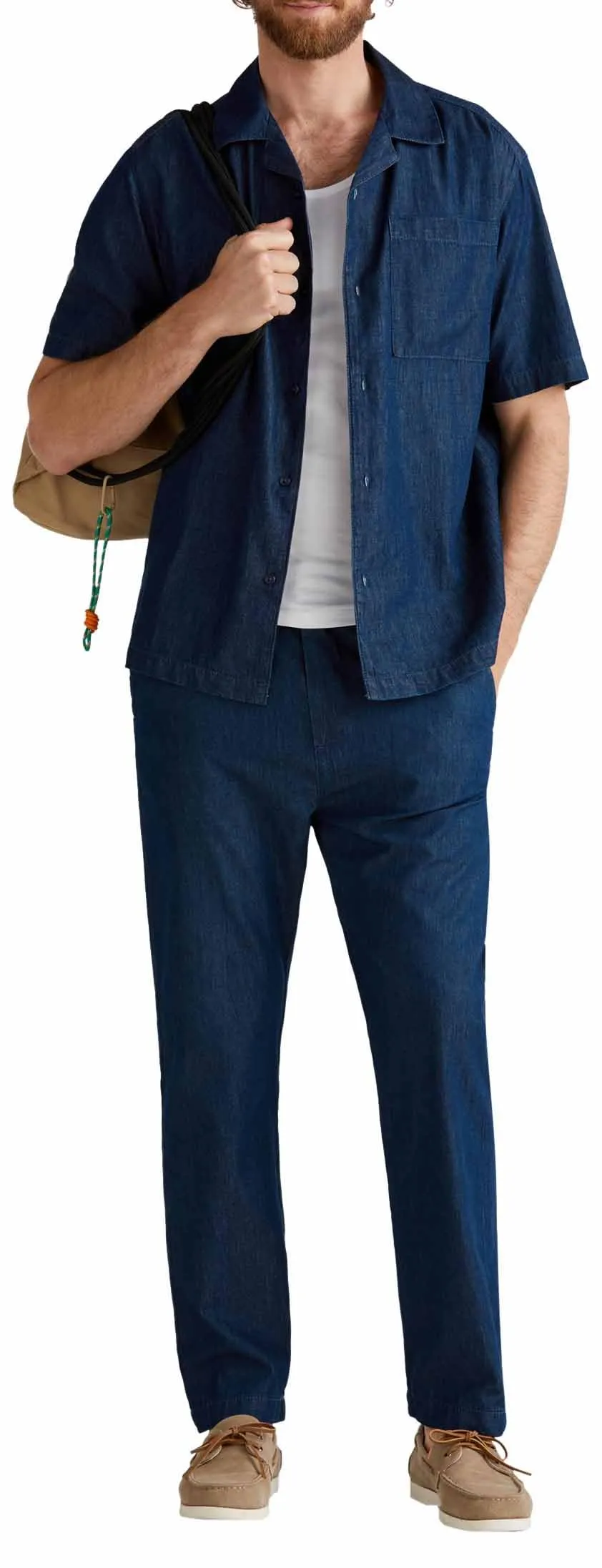 United Colors of Benetton Pantalone Chambray Regular Fit