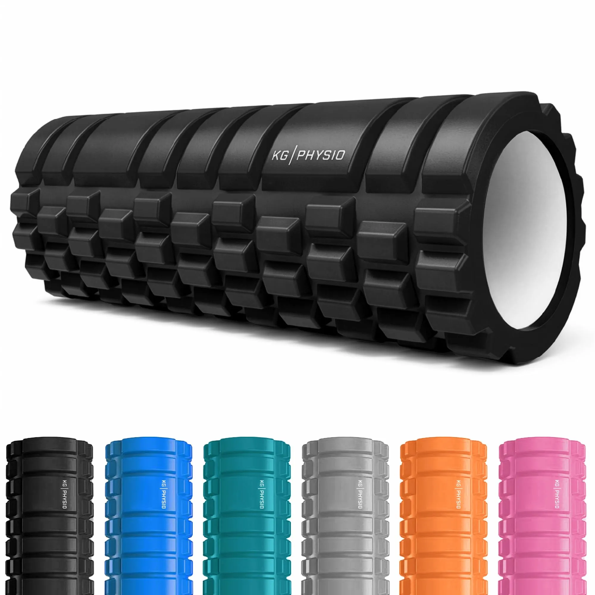 KG Physio Foam Roller - Rullo per Pilates, Massaggio Gambe, Schiena e Braccia - Ultraleggero Essenziale per Rilasciare le Tensioni Muscolari - 33x12cm