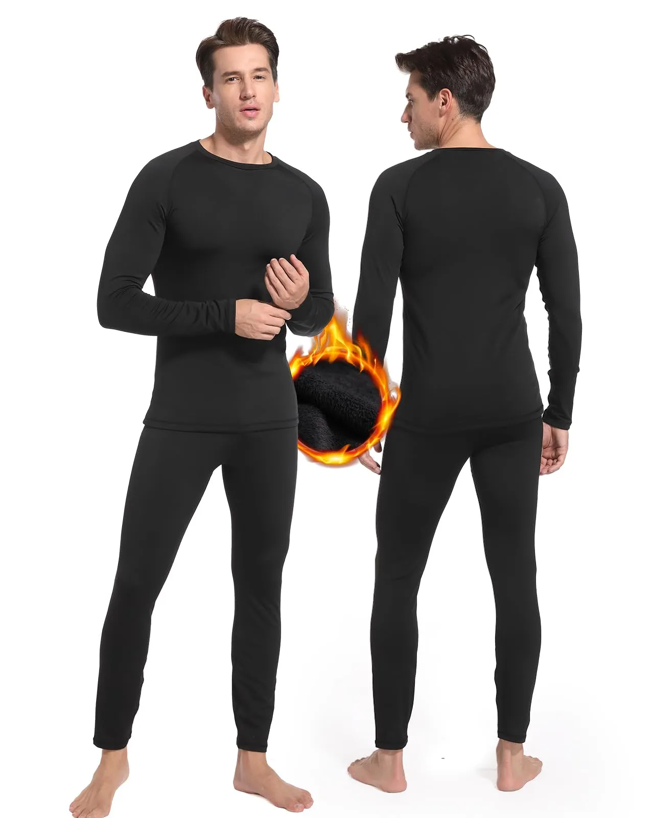 Homord Intimo Termico Uomo Invernale - Completo Termico Funzionale per Sport Invernali e Allenamento
