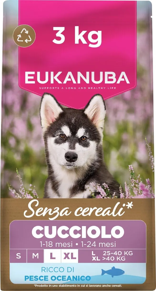 Eukanuba Grain Free Pesce Taglia Grande Puppy 3kg