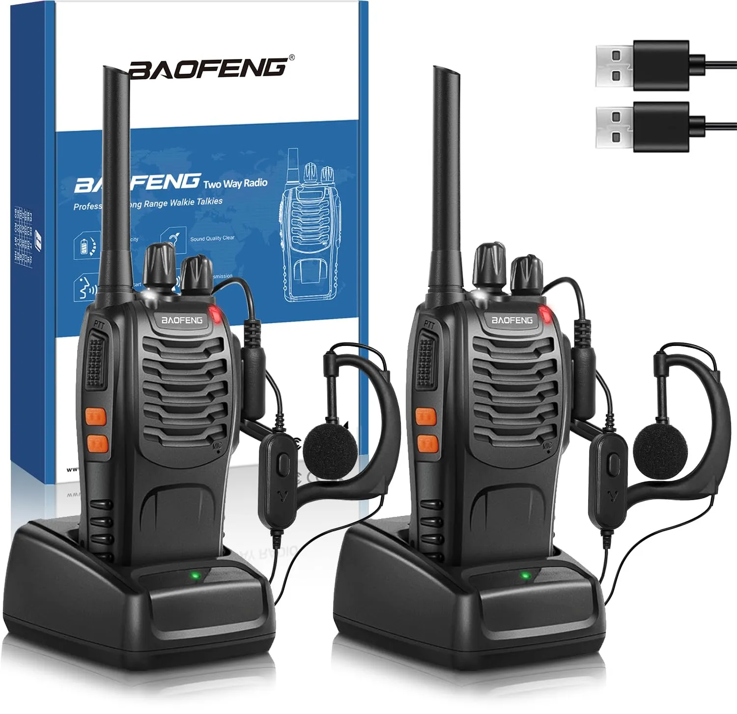 Walkie Talkie PMR446 Ricetrasmittenti Professionali (4 Pezzi)