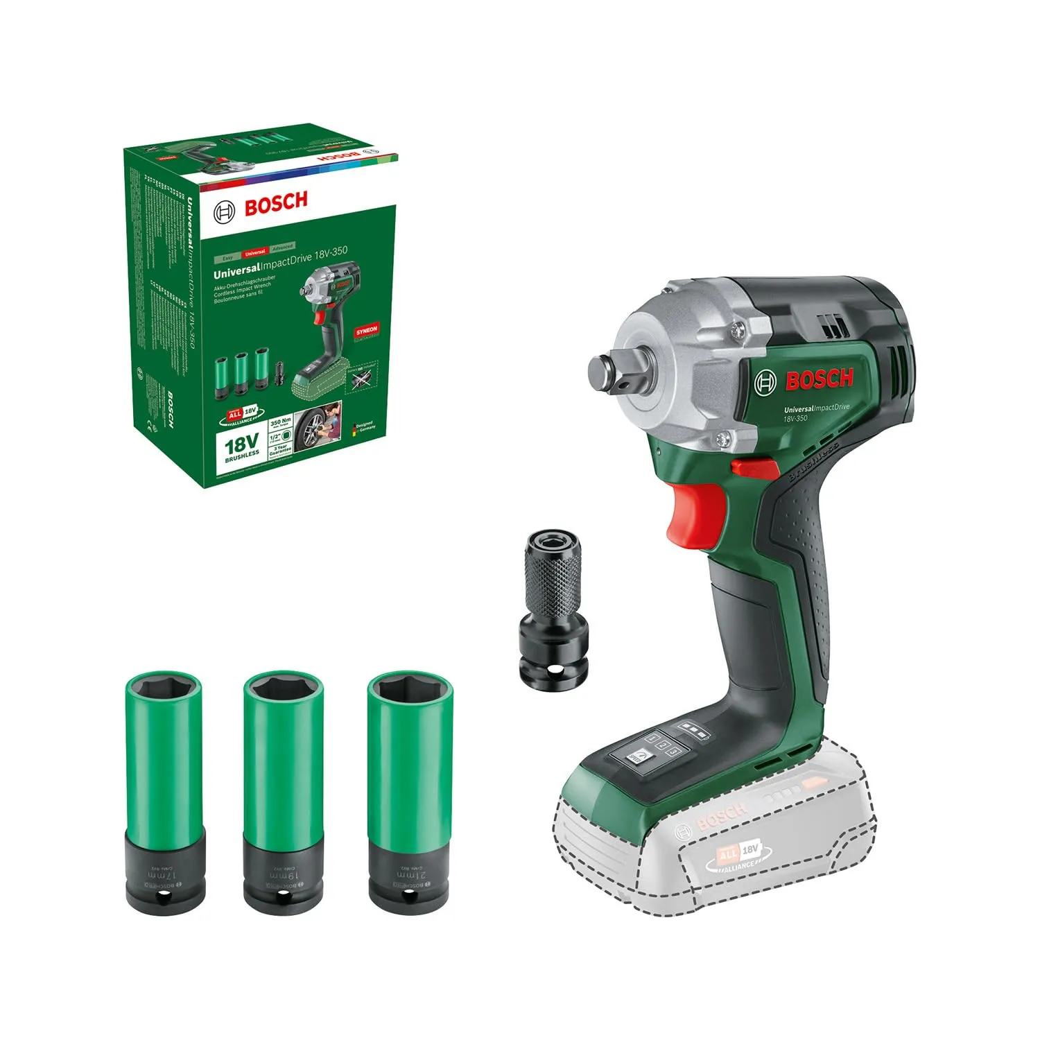 Bosch UniversalImpactDrive 18V-350 Avvitatore a Massa Battente a Batteria
