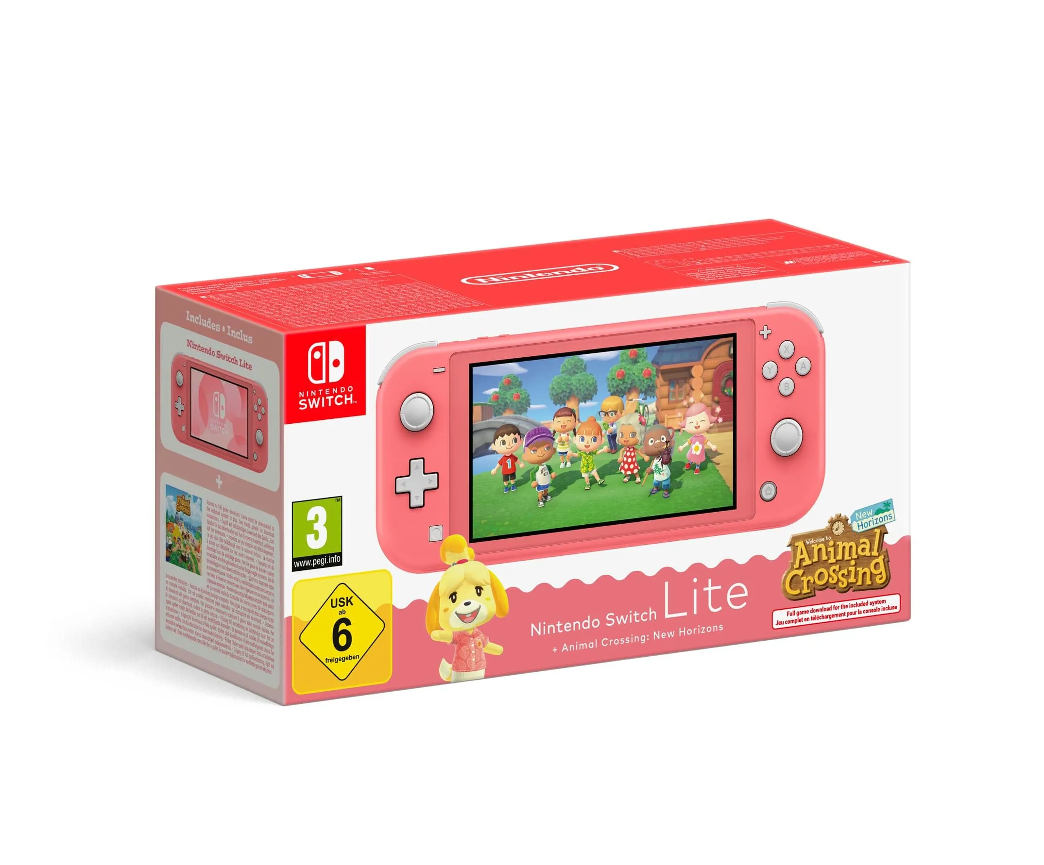 Nintendo Switch Lite Corallo + Animal Crossing: New Horizons