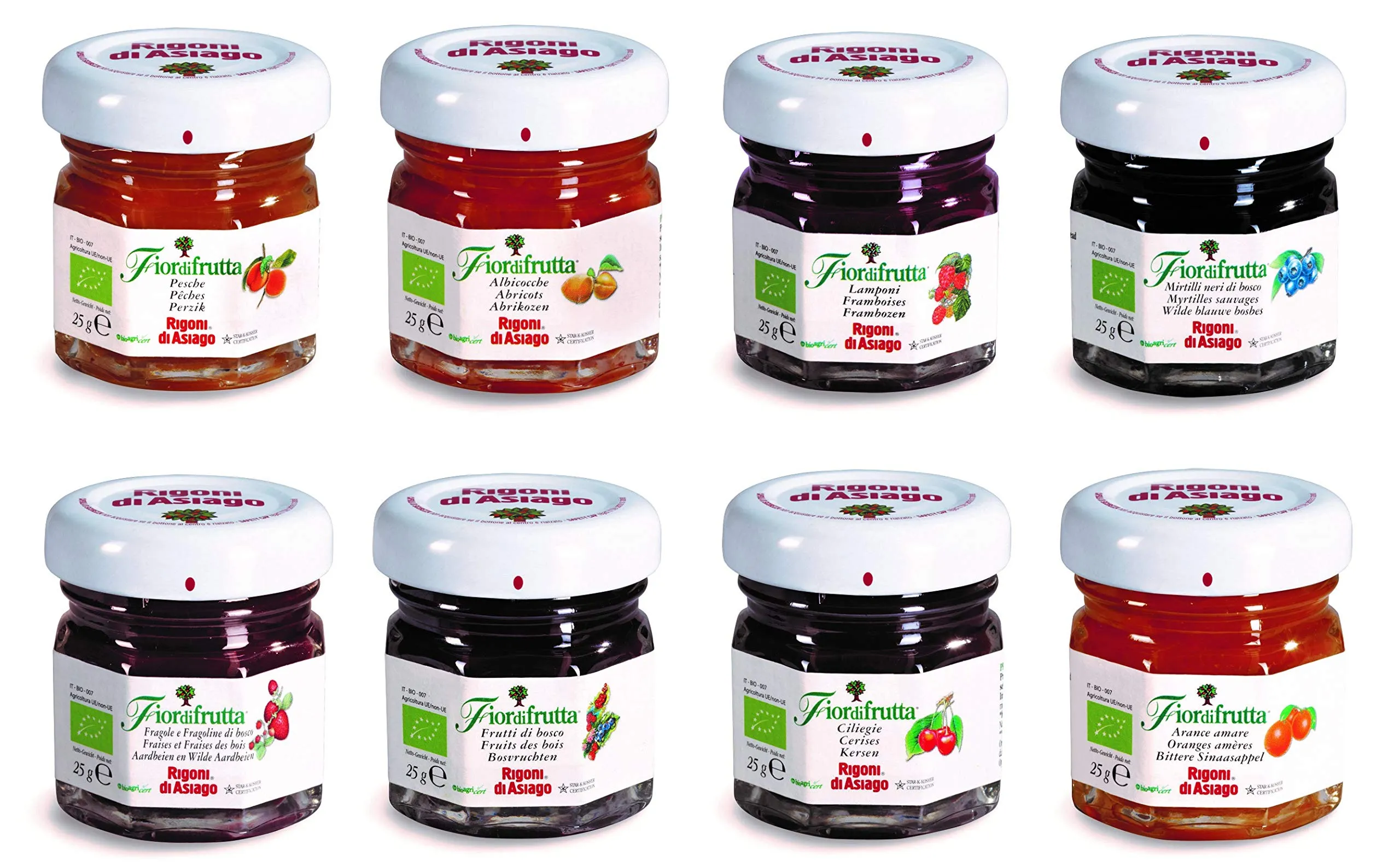 Rigoni di Asiago - Fiordifrutta Monodose Assortite (8 Gusti) - 32x25g