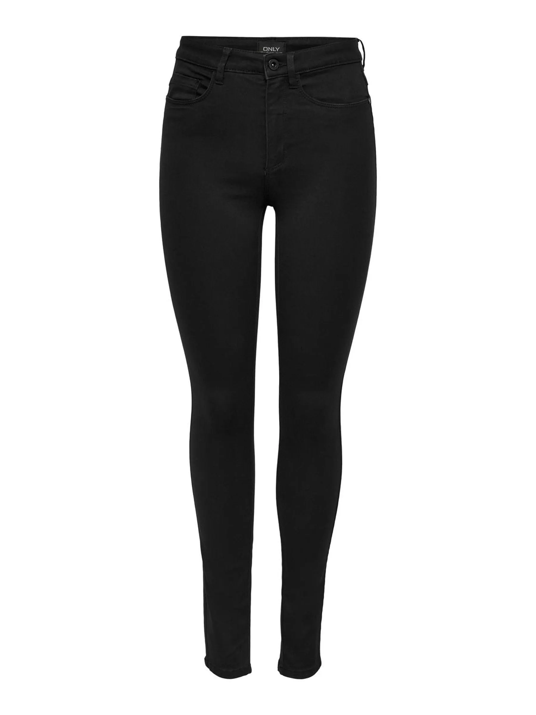 Only Onldruna Hw Skinny Dnm Pimbox, Jeans Donna, Nero
