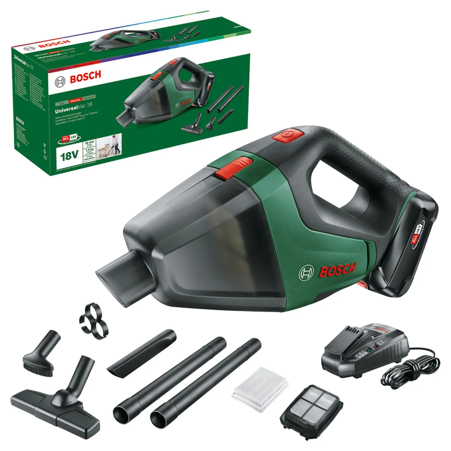 Bosch UniversalVac 18 Aspiratore a Batteria