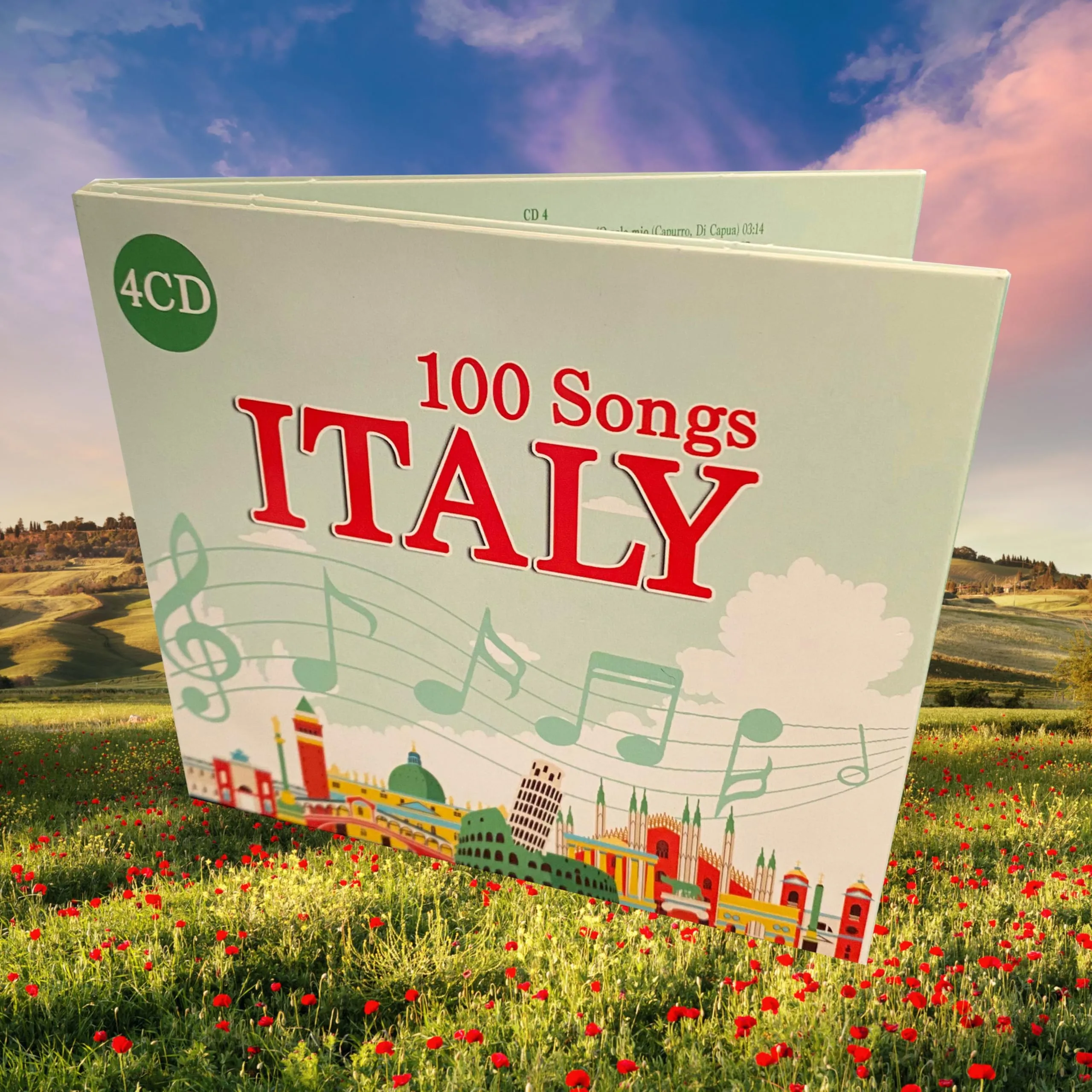 4 CD 100 Canzoni Italiane - Best Italian Music: Pavarotti, Callas, Mina, Modugno e le leggende della musica italiana