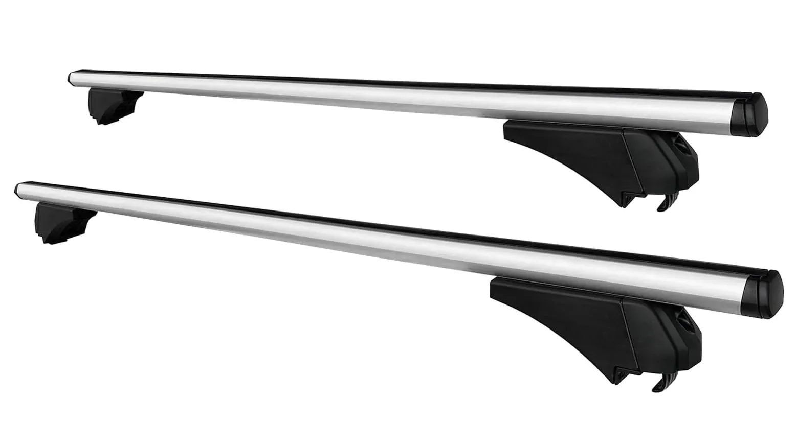 SUSY SHOP Barre Portapacchi Universali per Auto con Rails Chiusi o Rialzati - 125 CM