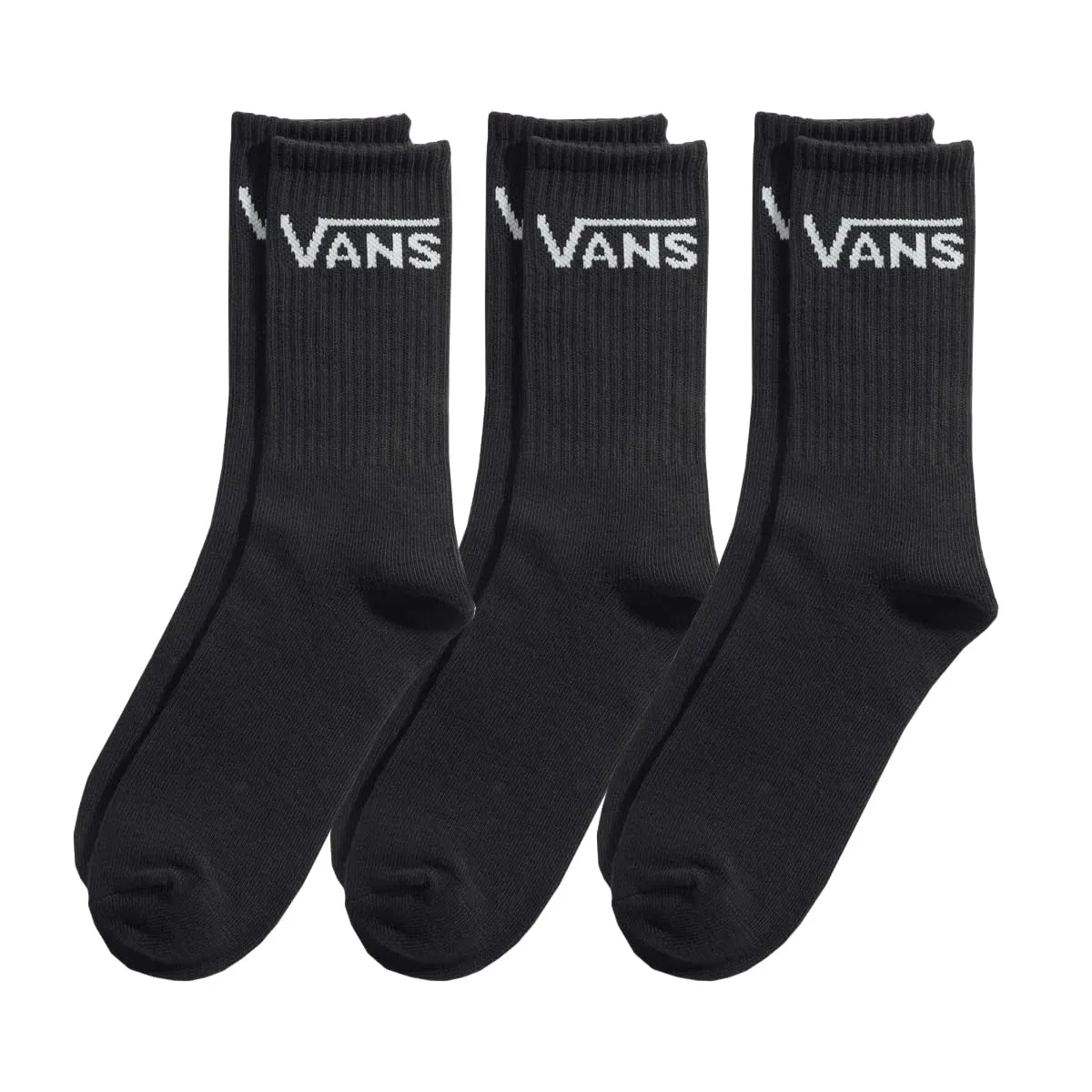 Vans Logo Classic Crew - Confezione da 3 T-shirt Nere