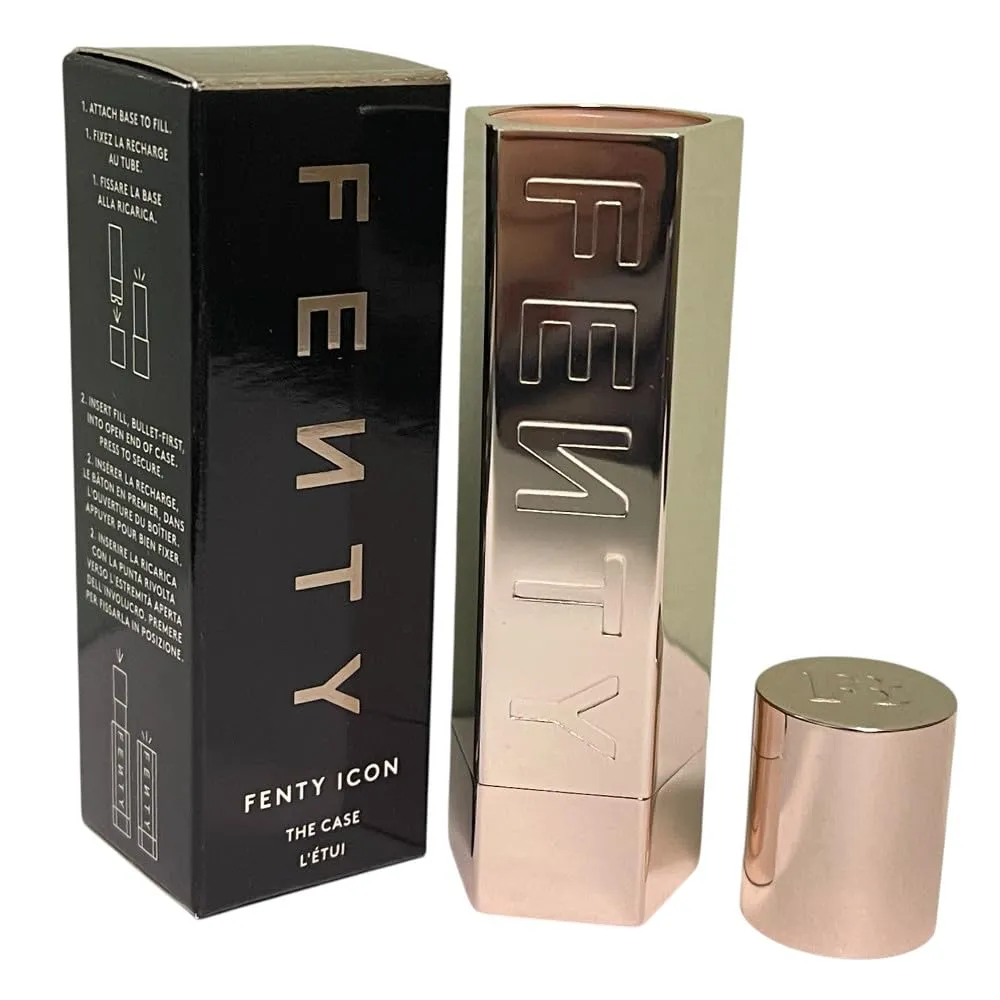 Fenty Beauty Icon Refillable Lipstick - Rossetto Ricaricabile Semi-Opaco Color Carne Metallizzata