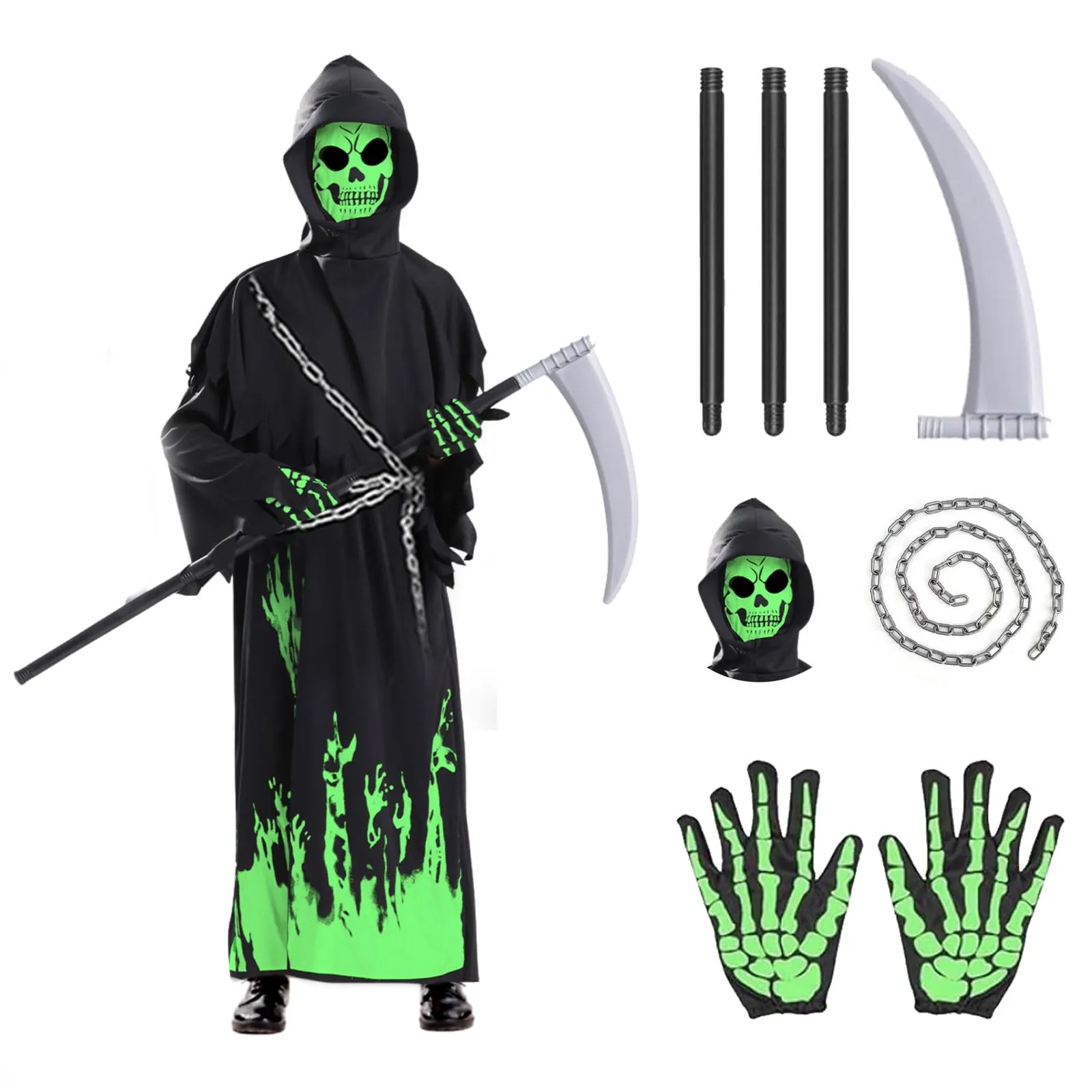 Costume da Mietitore Luminoso per Bambini con Accessori
