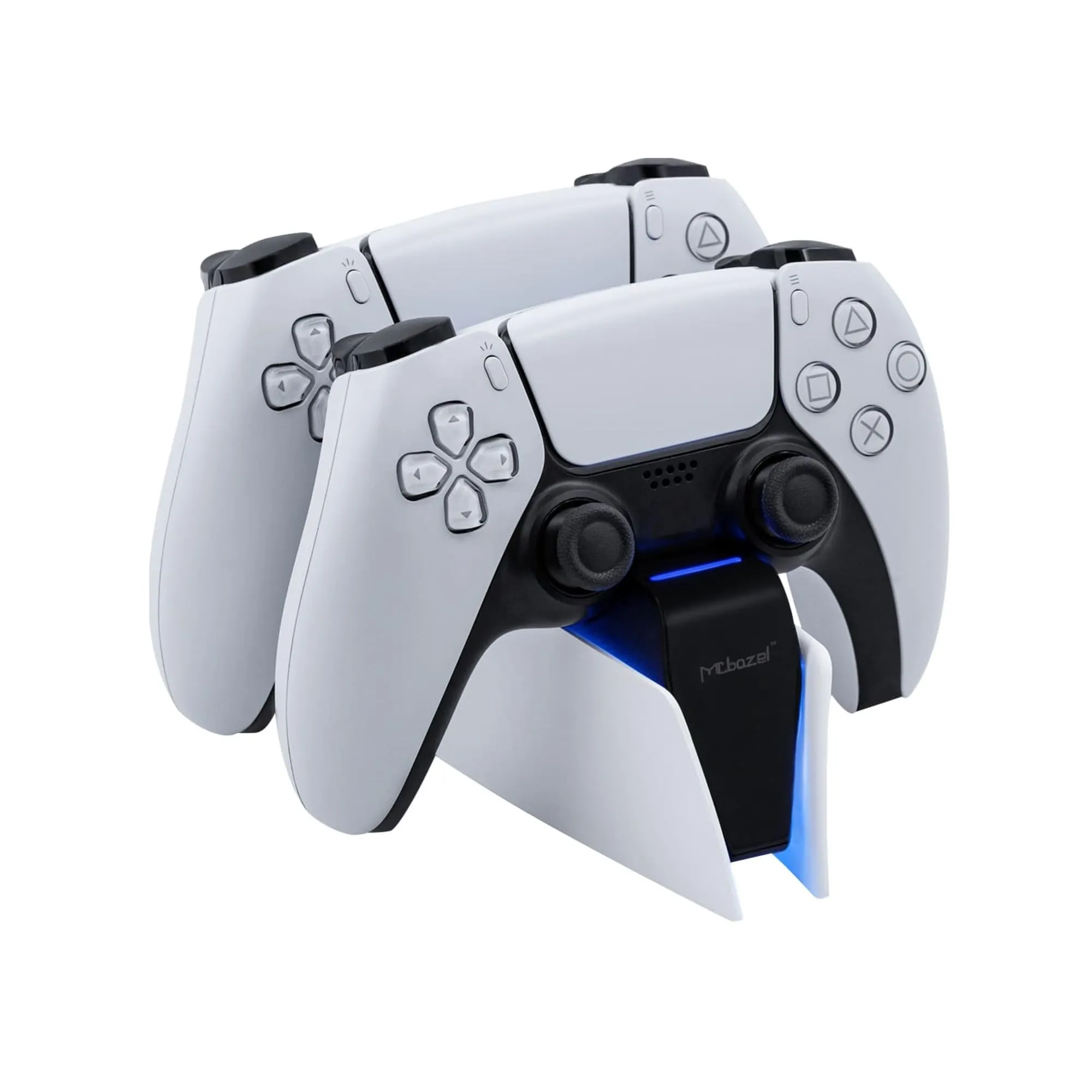 Mcbazel Ricarica PS5 Stazione di Ricarica Rapida per Controller Playstation 5 con Indicatori Luminosi a LED Cavo di Ricarica USB/Tri-Protection