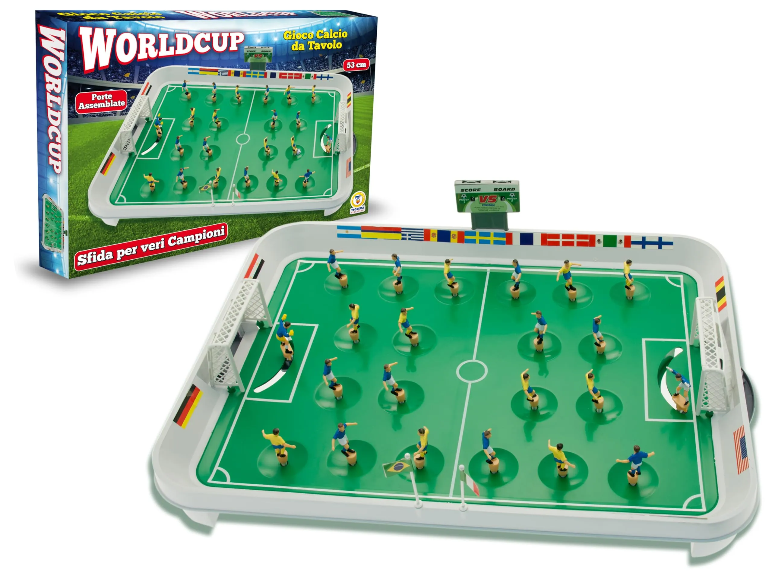 Teorema Giocattoli - Calcio Balilla da Tavolo World Cup senza Aste