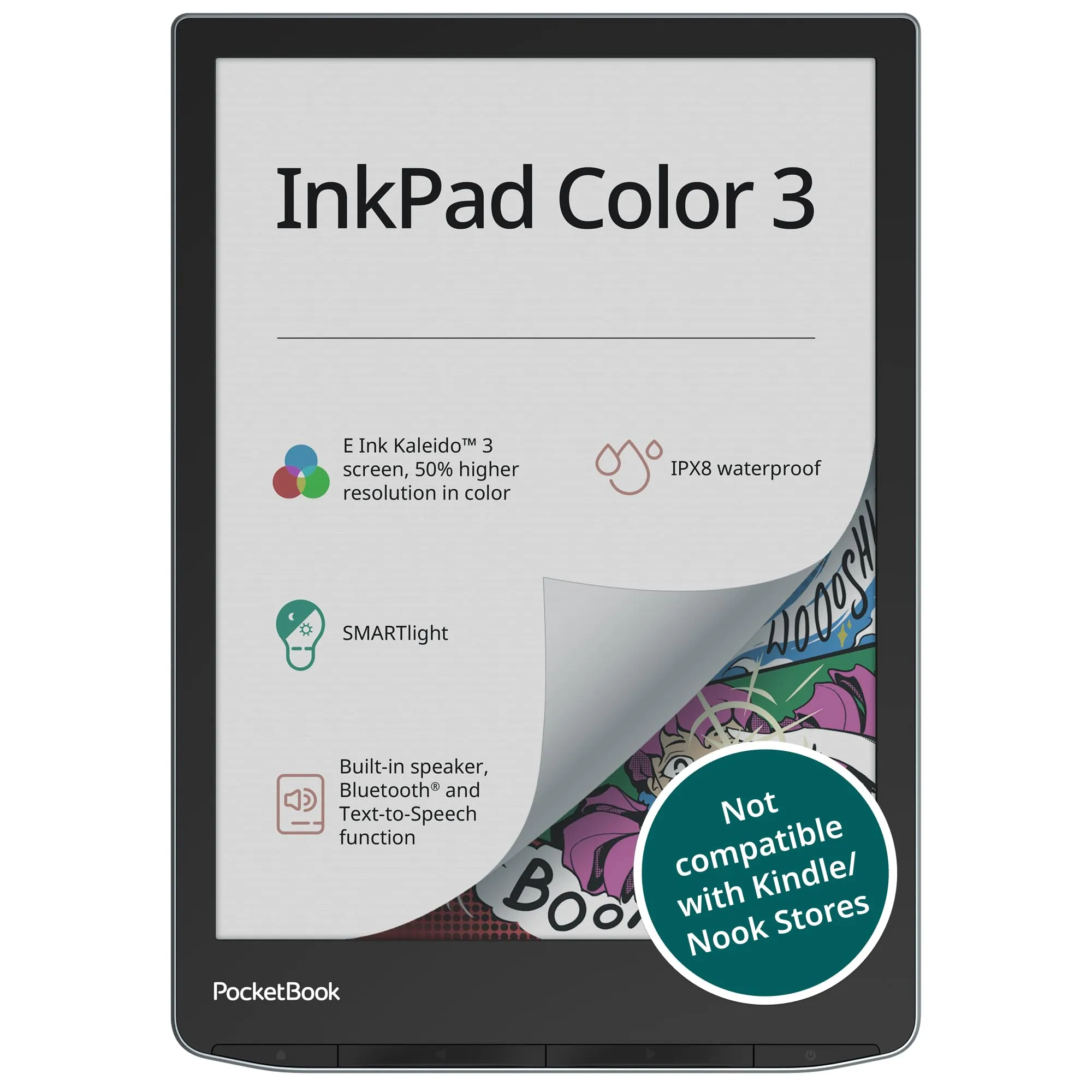 PocketBook InkPad Color 3 - E-reader a colori da 7.8 pollici