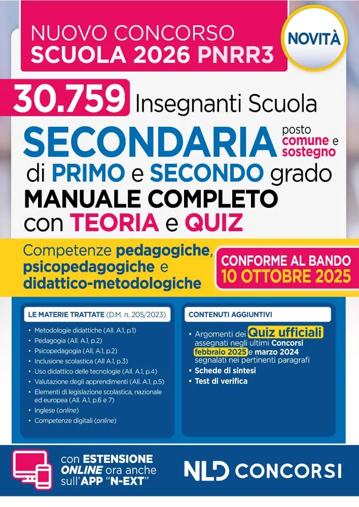 Concorso Scuola PNRR3. Manuale con Teoria e Test di verifica per il nuovo concorso docenti 2025-2026. Nuova ediz.