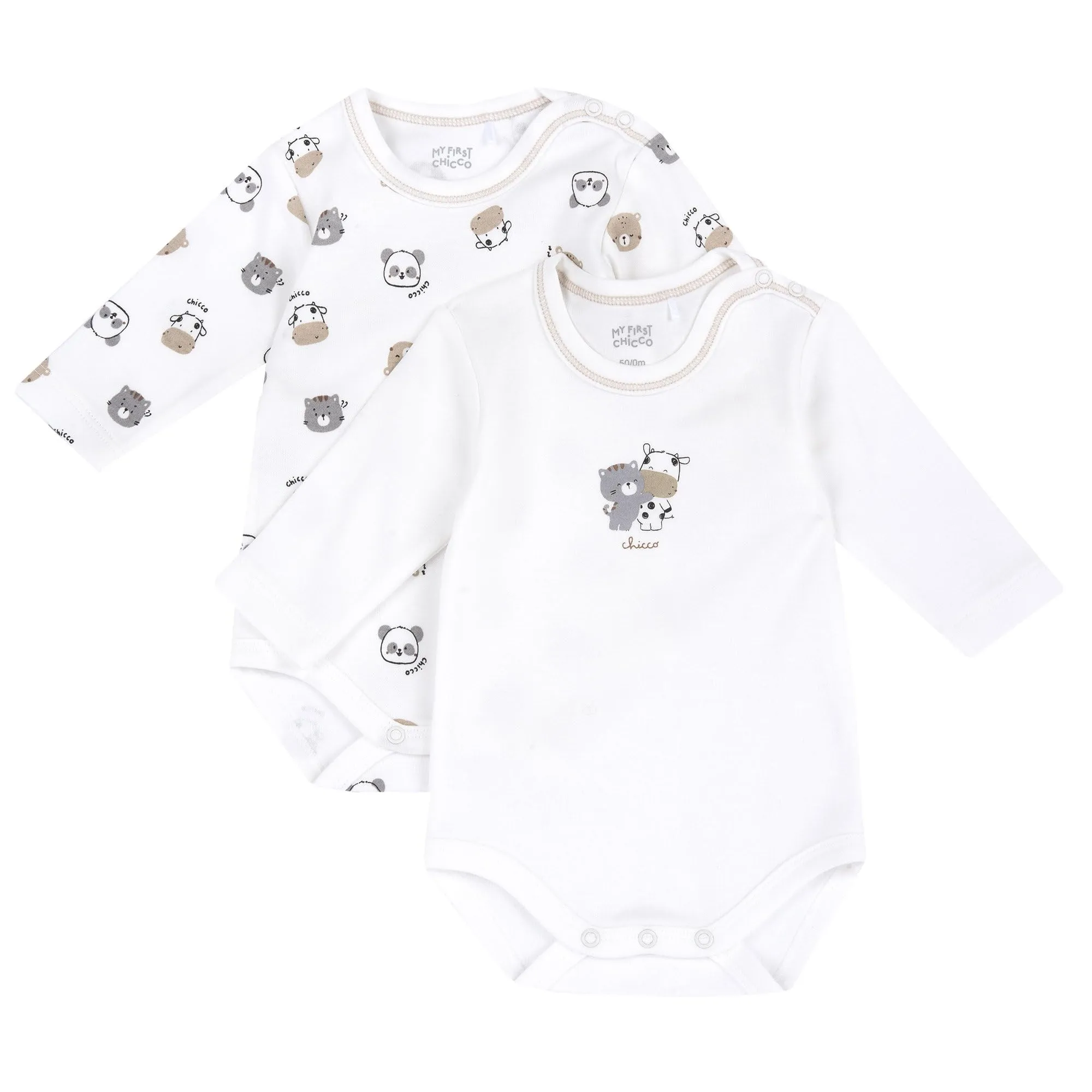 Chicco Body Neonato Manica Lunga - Set 2 Pezzi