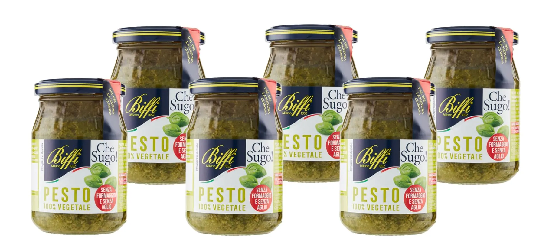 Biffi Pesto 100% Vegetale - Multipack 6x190g