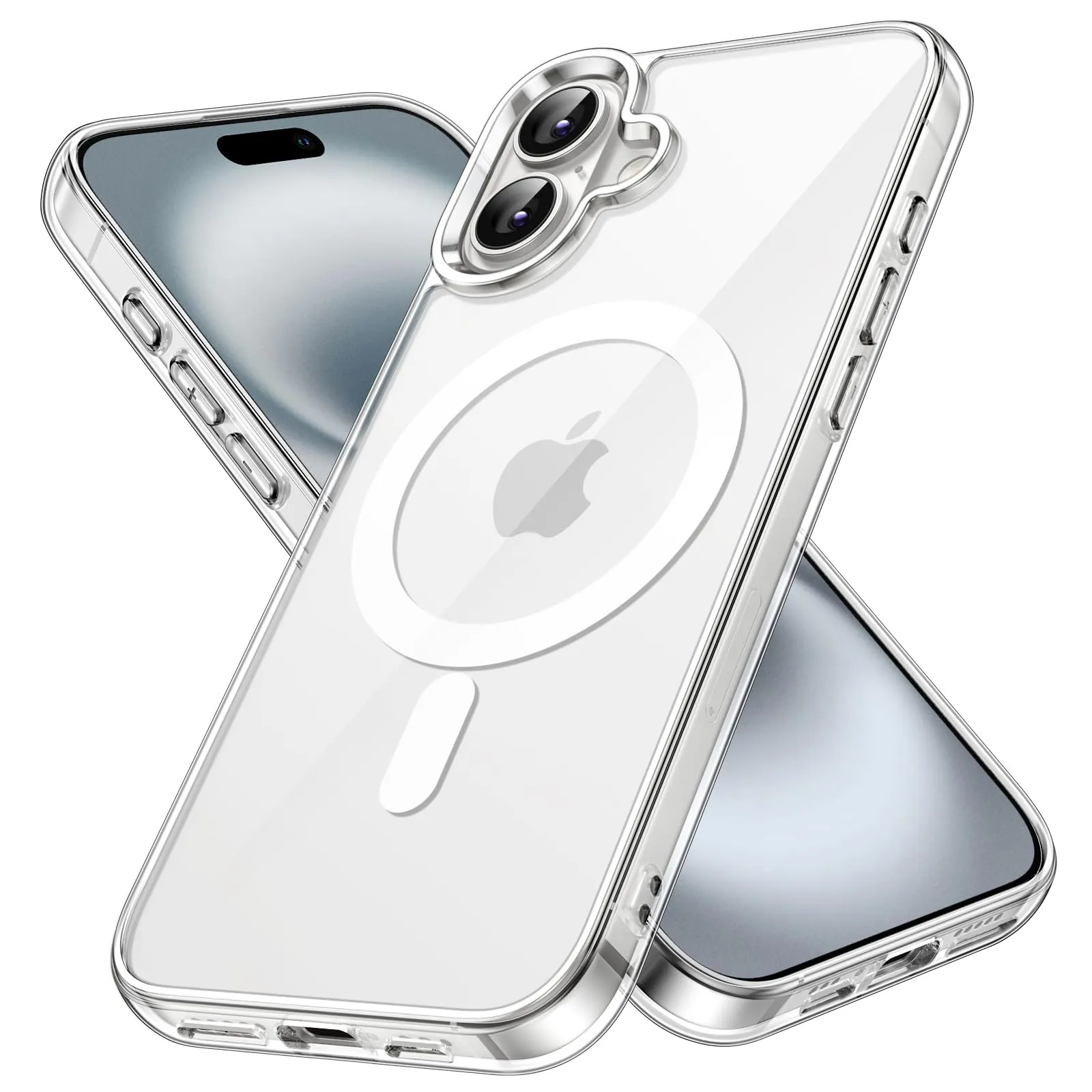JETech Cover Magnetica MagSafe per iPhone 16 6,1" Trasparente
