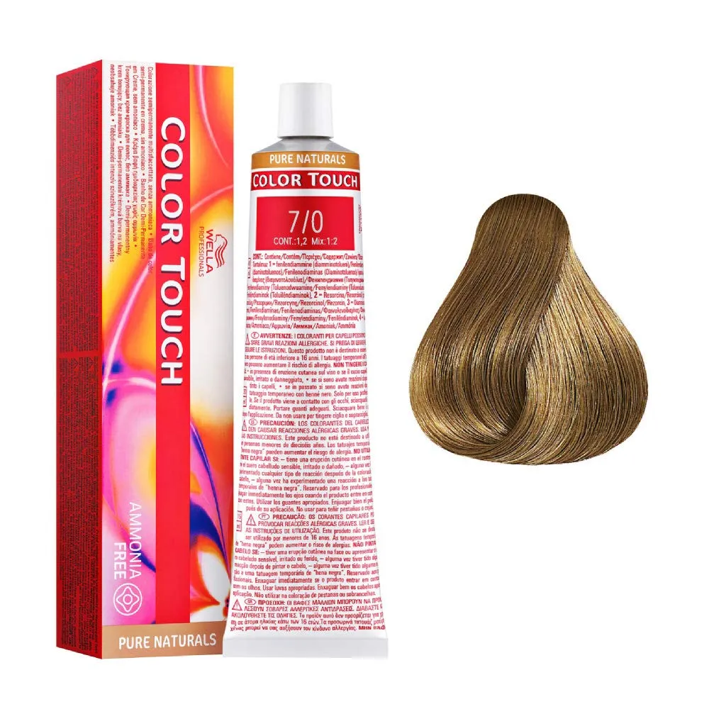 Wella Color Touch 7/0 Biondo Medio Pure Naturals