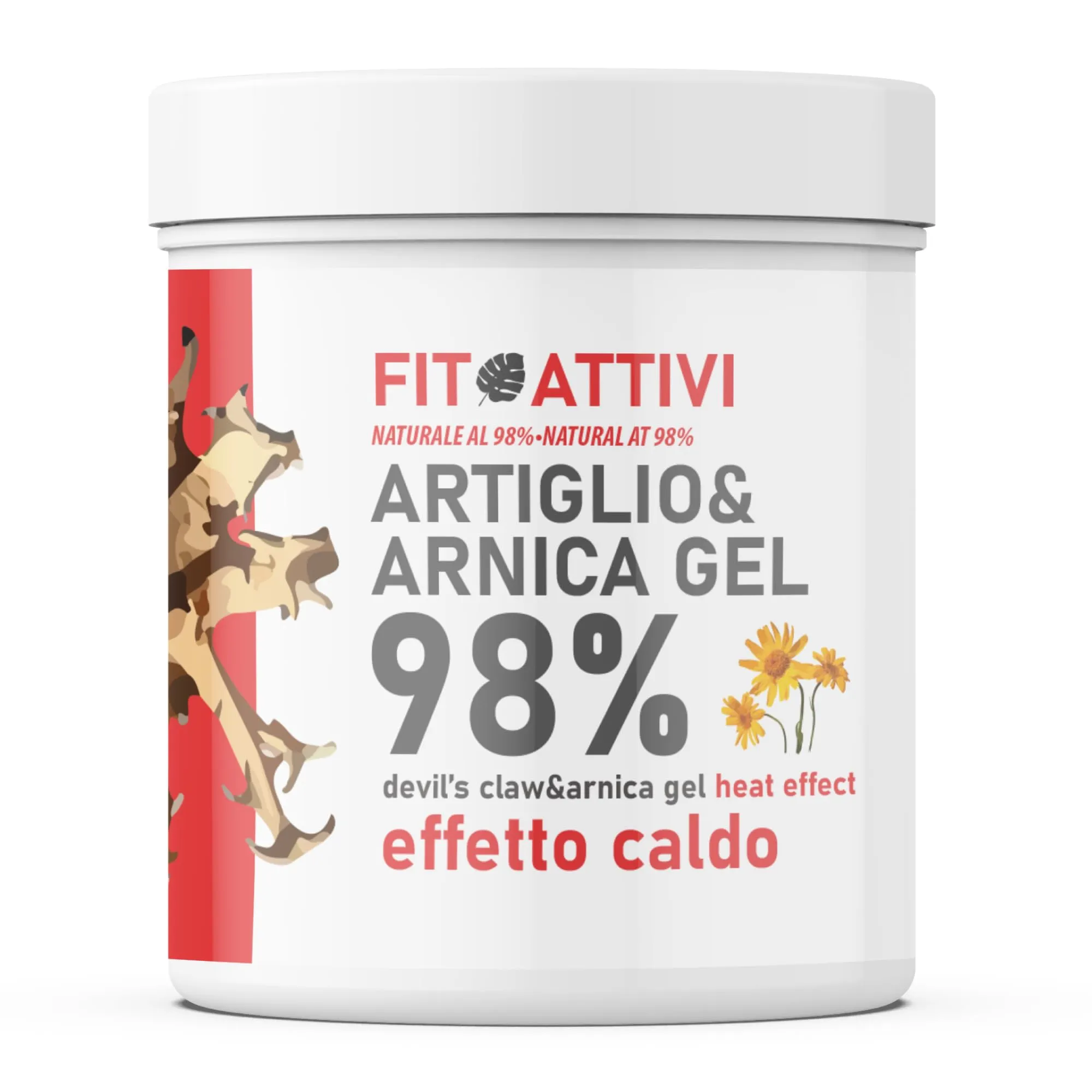 Artiglio del Diavolo Gel Forte e Arnica per Cavalli Uso Umano Effetto Caldo 550 ml - FITOATTIVI NATURA E BENESSERE