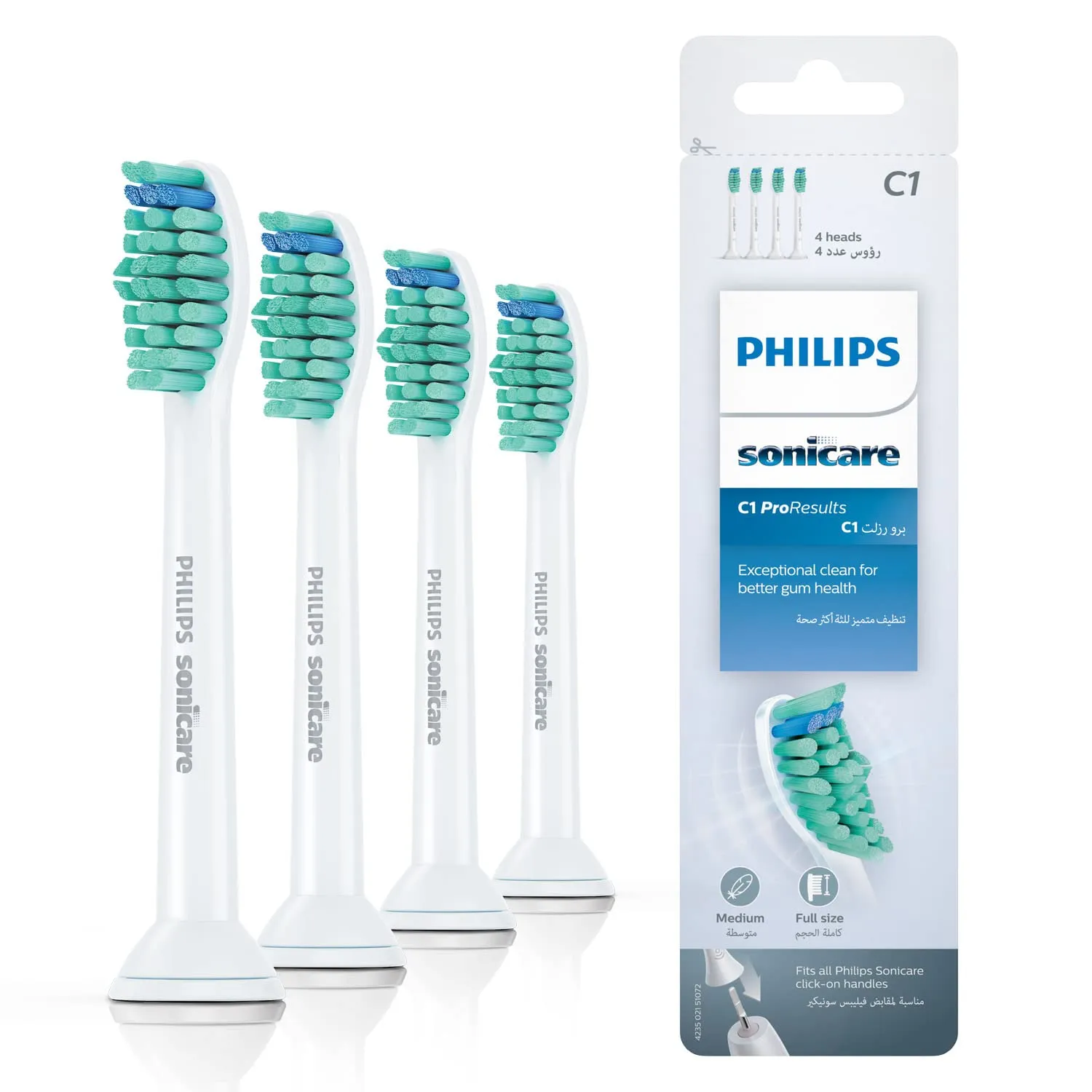 Philips Sonicare ProResults Standard - Testine di Ricambio Originali (4 Pezzi)