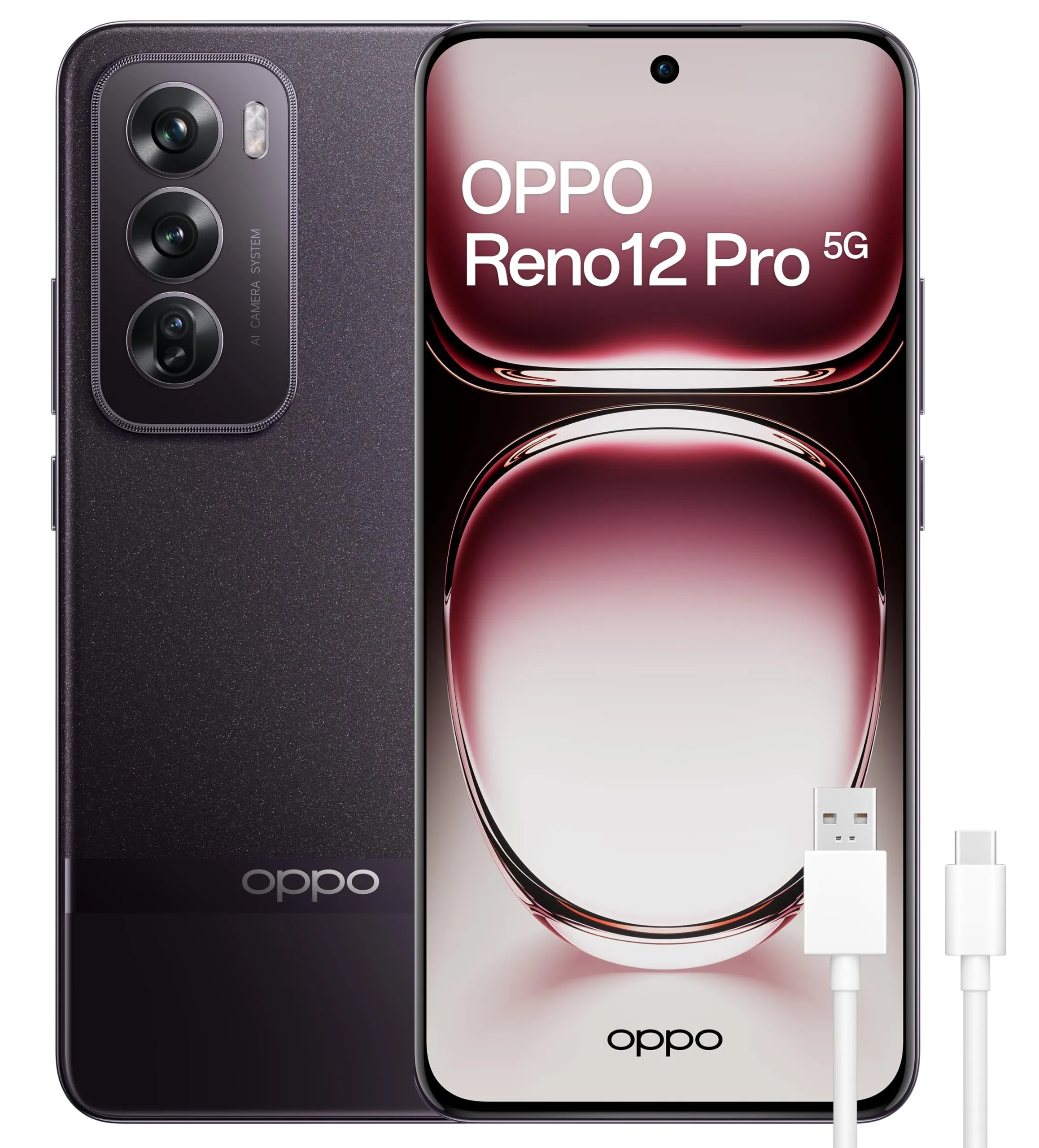 OPPO Reno12 Pro 5G Nebula Black - Smartphone AI 24GB+512GB