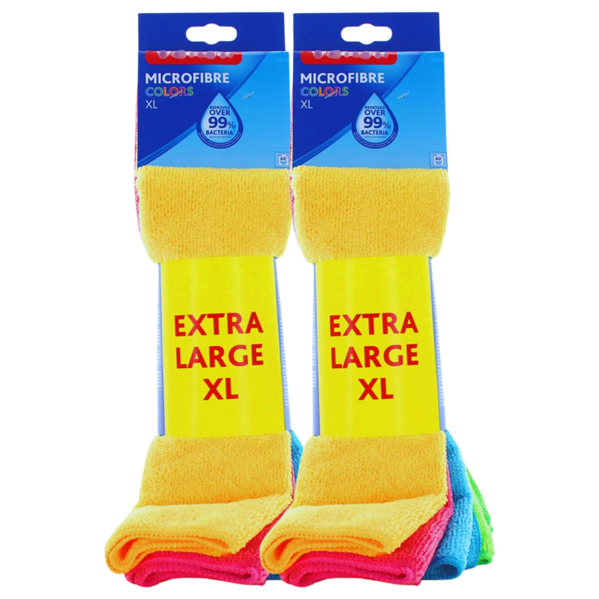 FEI FAN Panni Multiuso in Microfibra COLORS XL - Confezione Doppia (8 Panni Totali)