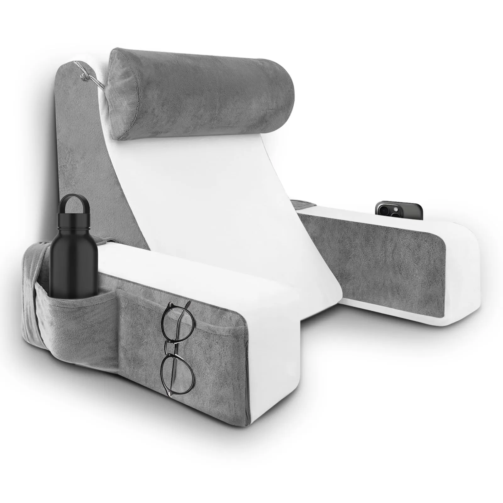 Cuscino da Lettura Ergonomico con Supporto Lombare e Braccioli HOMCA