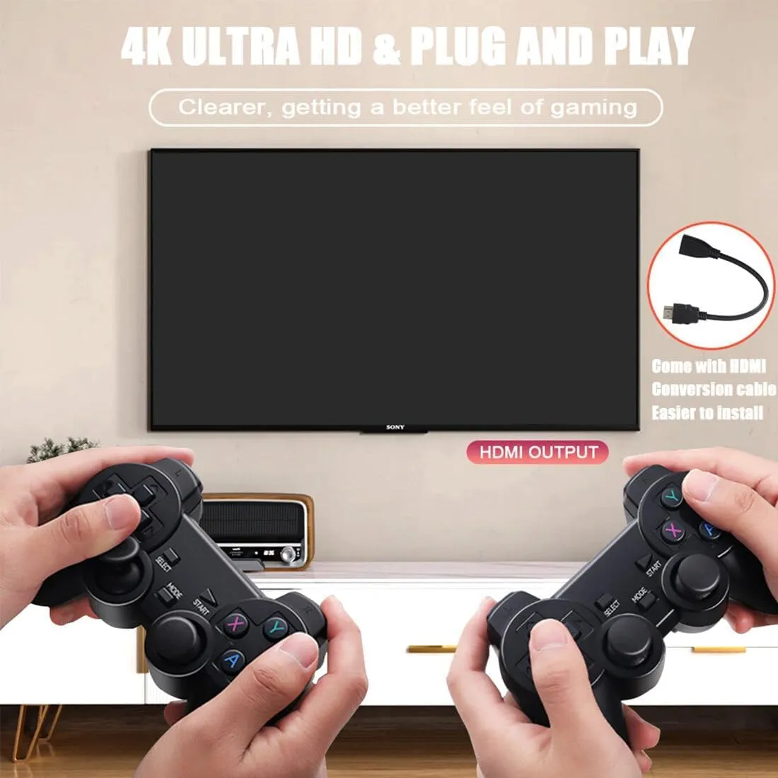Console Retrò 128GB con 38.000+ Giochi, Game Stick 4K e Controller Wireless