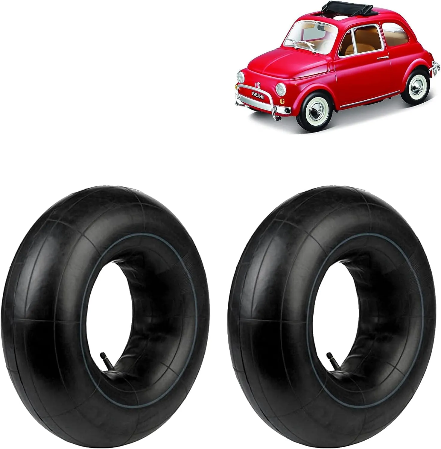 Coppia Camere d'Aria Ecovelò 125/135-12 per Fiat 500 d'Epoca, 126, Moto Ape e Giardiniera