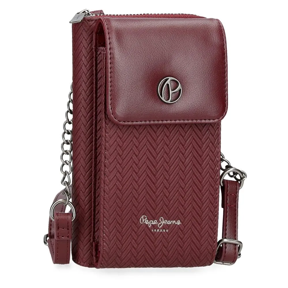Pepe Jeans Sprig Borsa a Tracolla per Cellulare Rossa