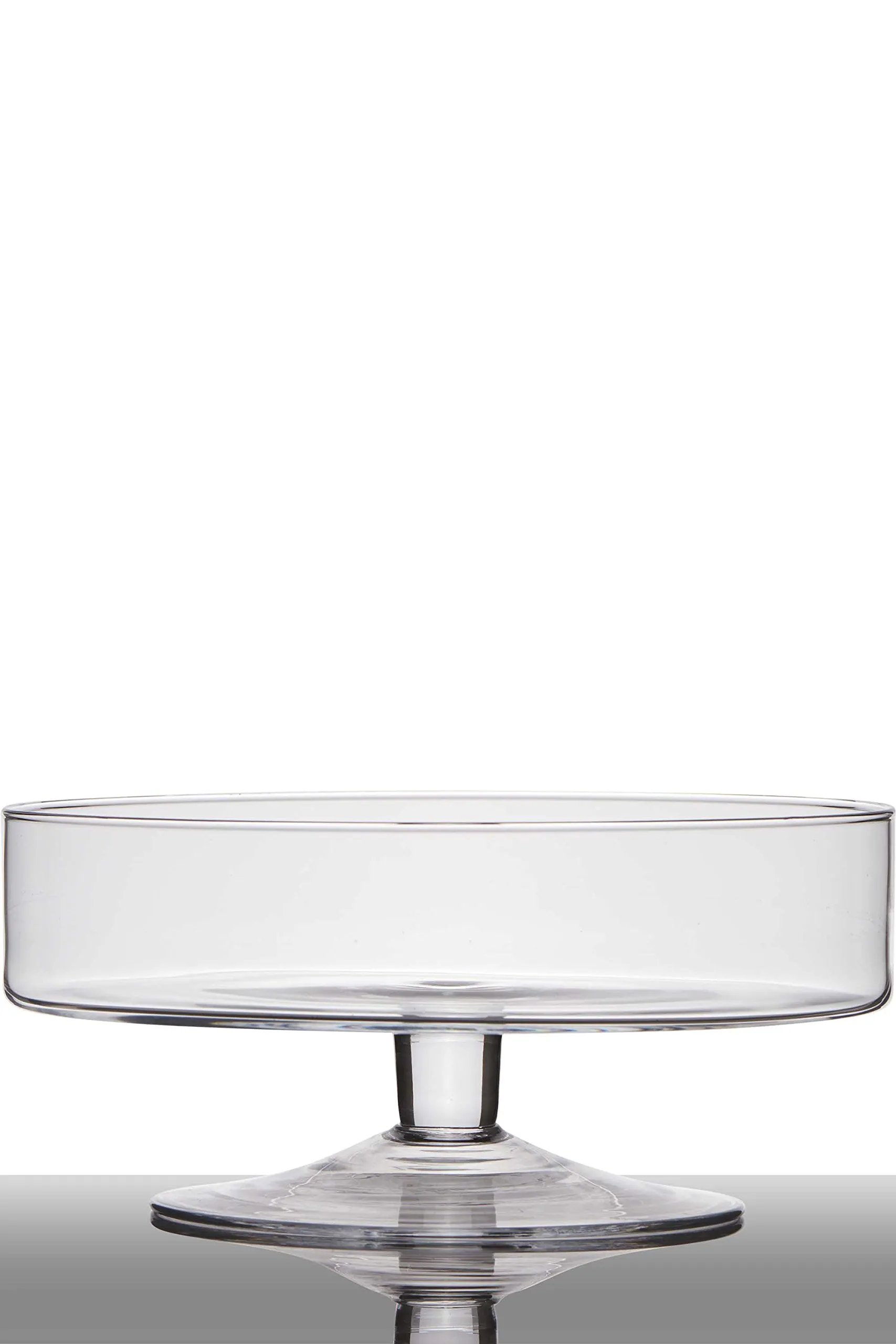 INNA-Glas Ciotola CORIE su Piede, Cilindro/Rotondo, Trasparente, 13cm, Ø 29cm