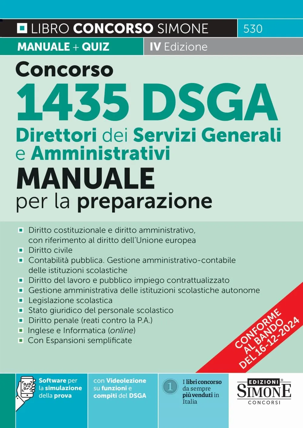 Concorso DSGA - Direttore dei Servizi Generali e Amministrativi - Manuale per la preparazione