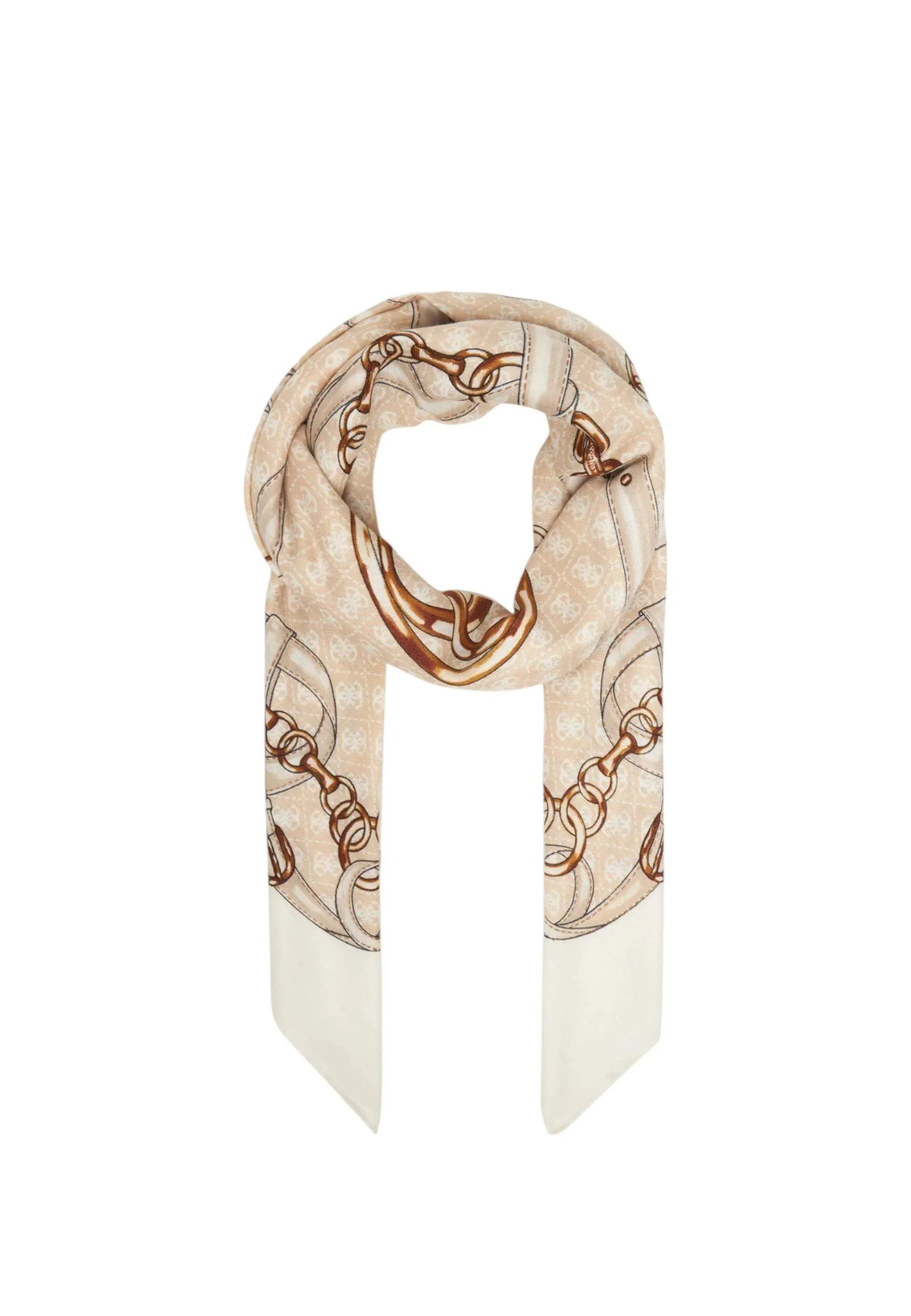 Foulard Donna Guess Noelle Printed Kefiah Nero 130x130 cm