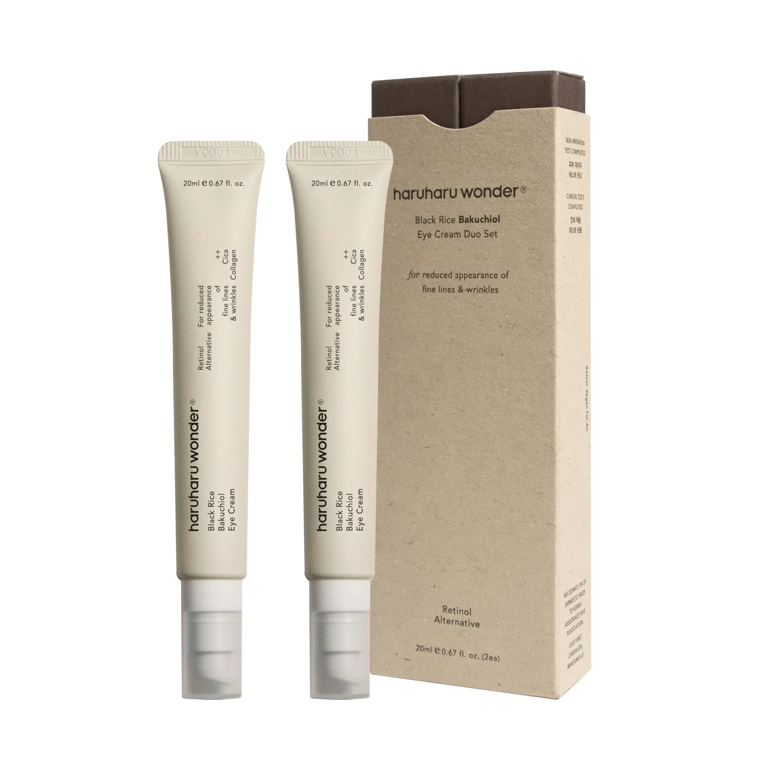 Haruharu Wonder Black Rice Bakuchiol Eye Cream 0,67 fl.oz (confezione da 2)