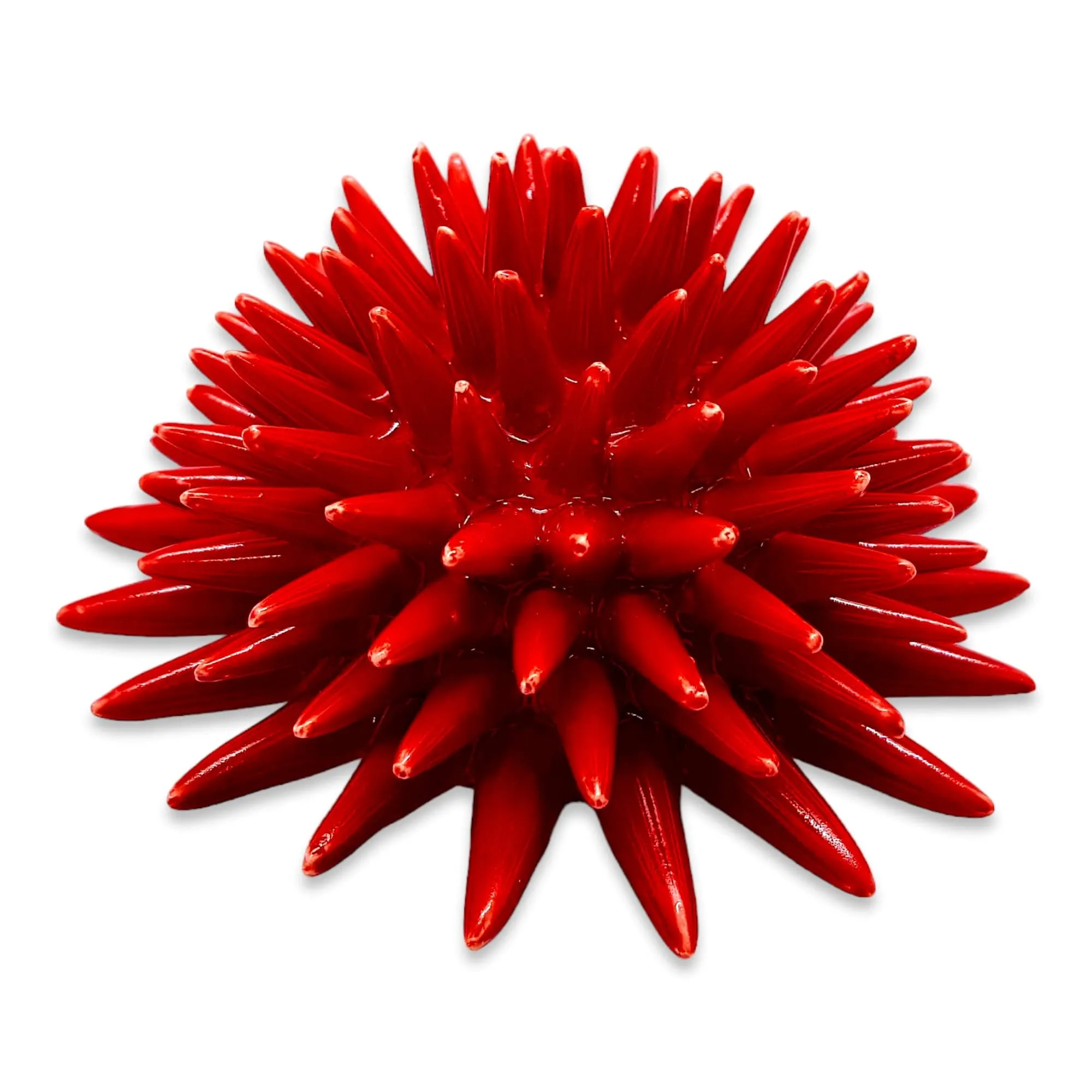 Riccio in Ceramica Rosso Handmade Le Ceramiche del Castello