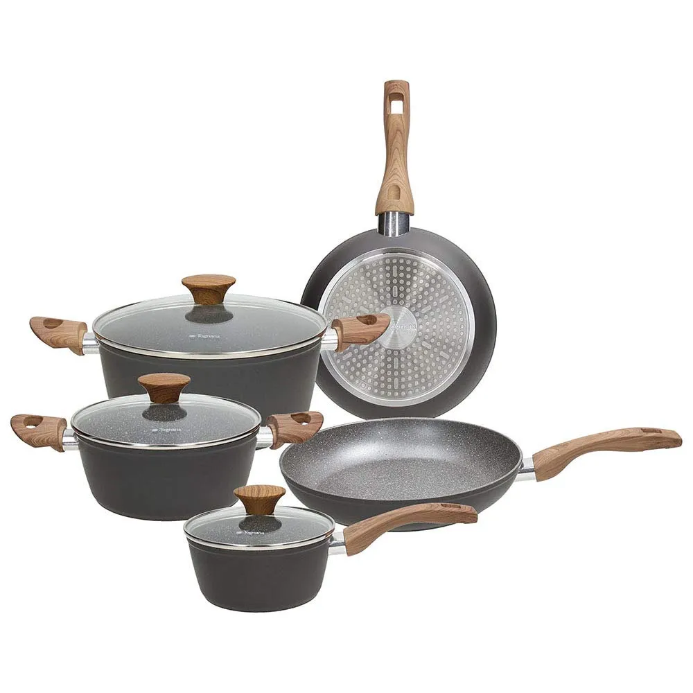 Tognana Great Stone Batteria di Pentole e Padelle 8 Pezzi Grigio