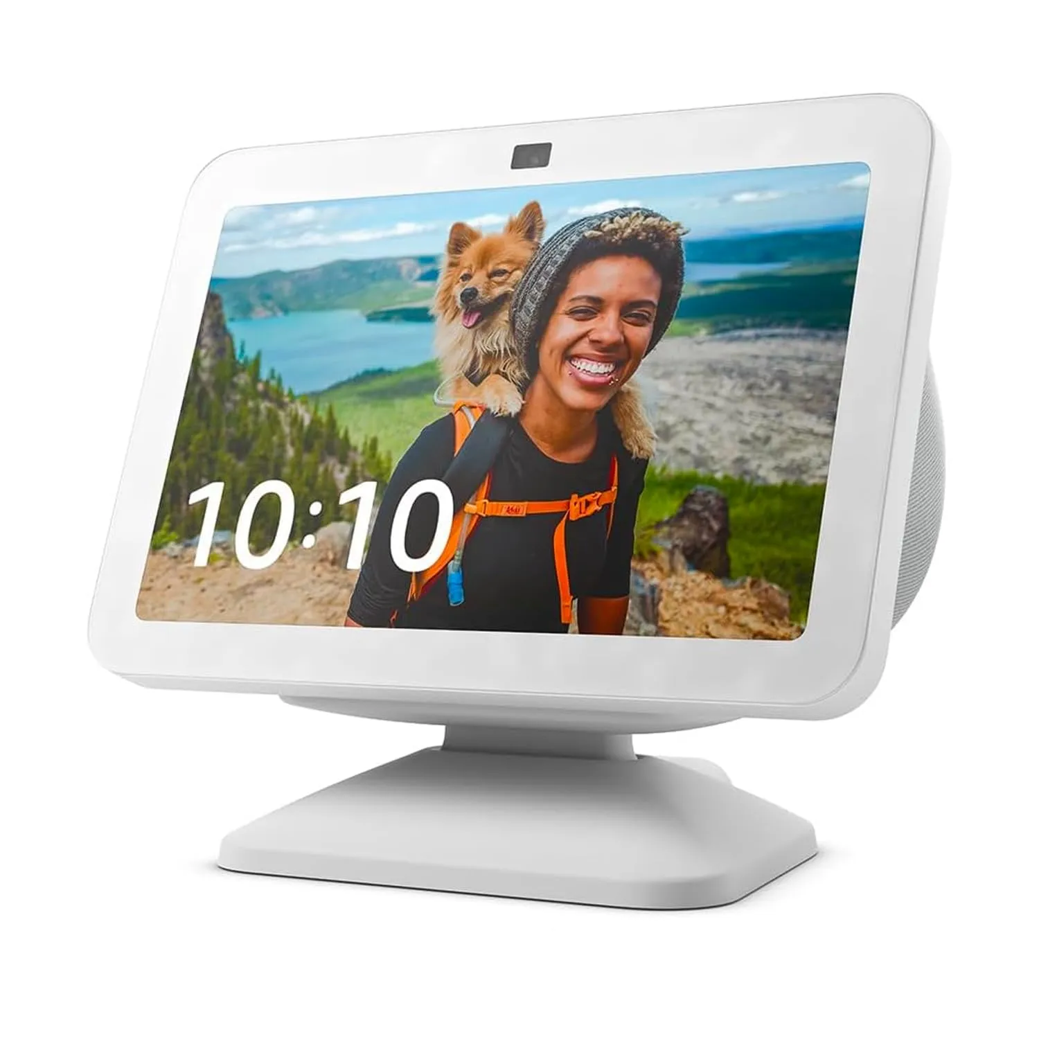 Echo Show 8 (3ª gen., modello 2023), Bianco ghiaccio + Supporto regolabile, Bianco ghiaccio